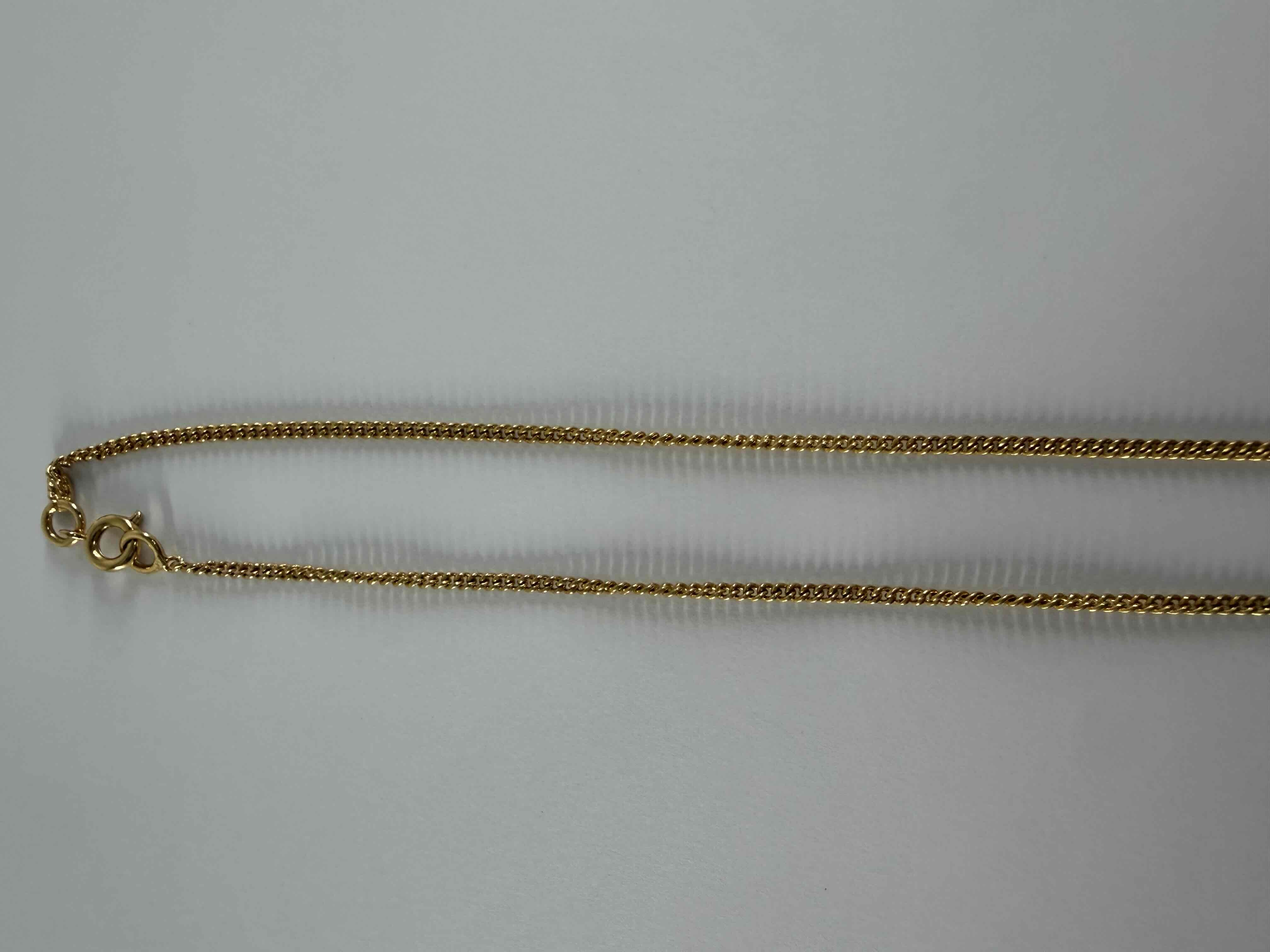 M01733 Heart Gold Rhinestone Necklace — view 3