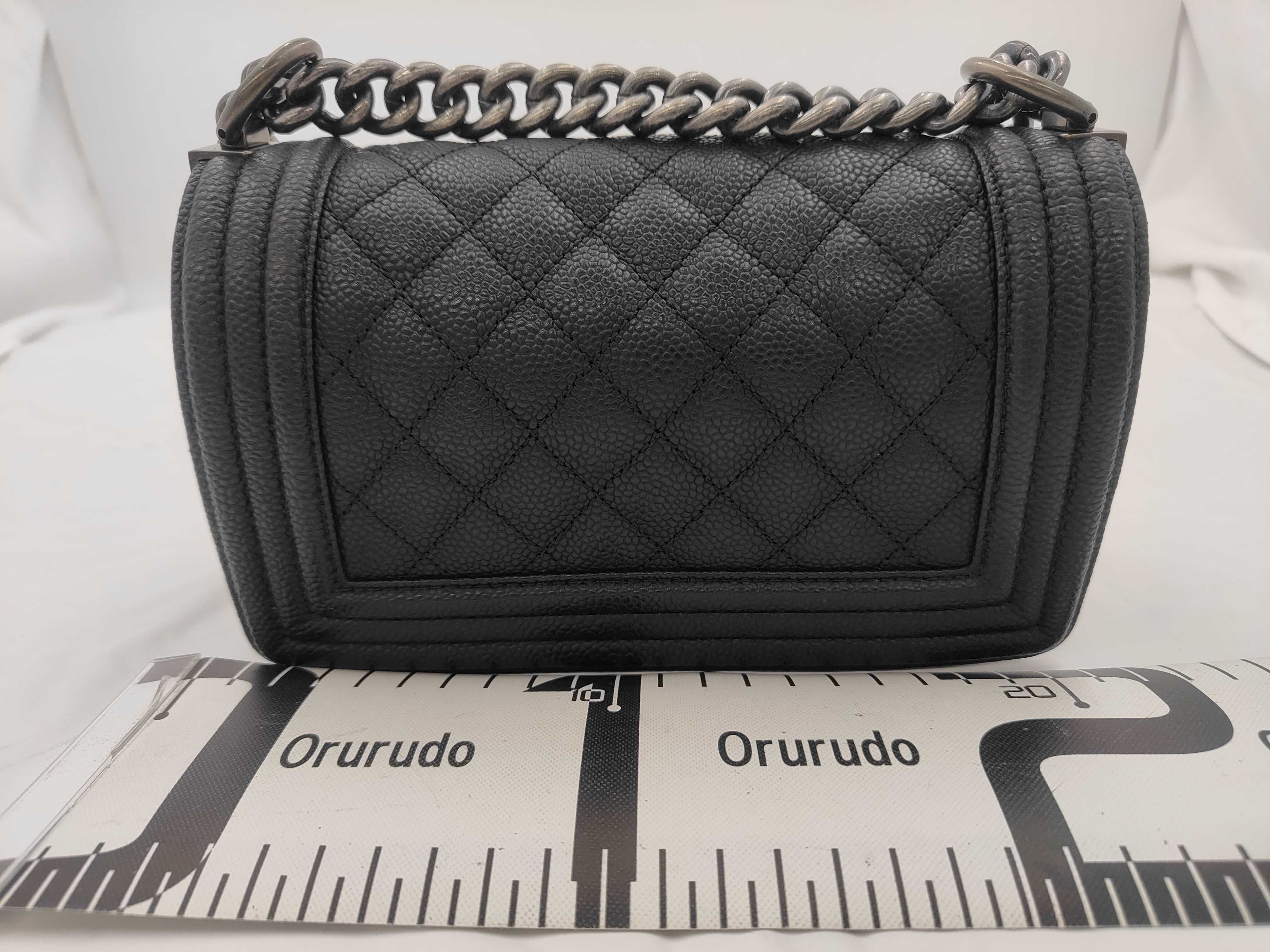 Boy Chanel 20 Caviar Black Chain Shoulder Bag — view 2