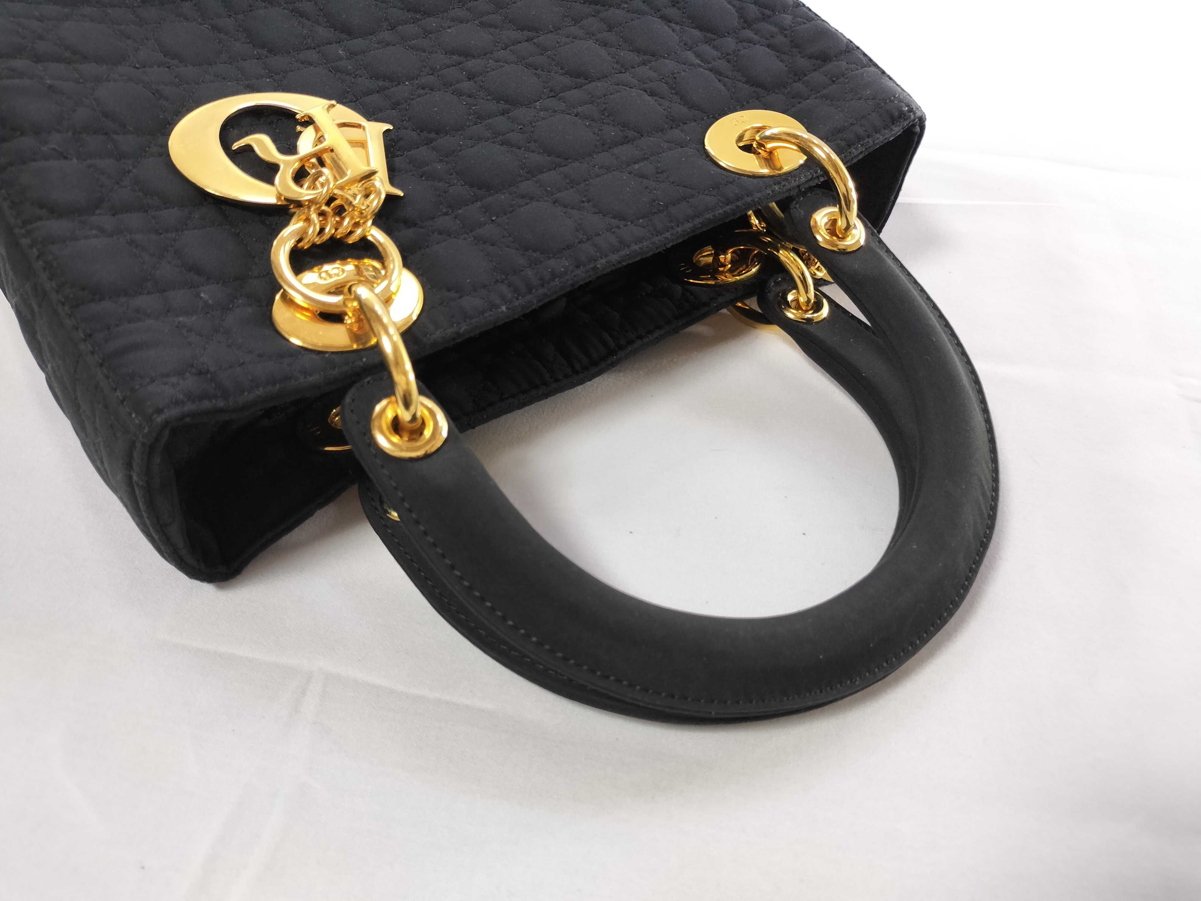 Lady Dior Cannage Denim Mini Handbag — view 3