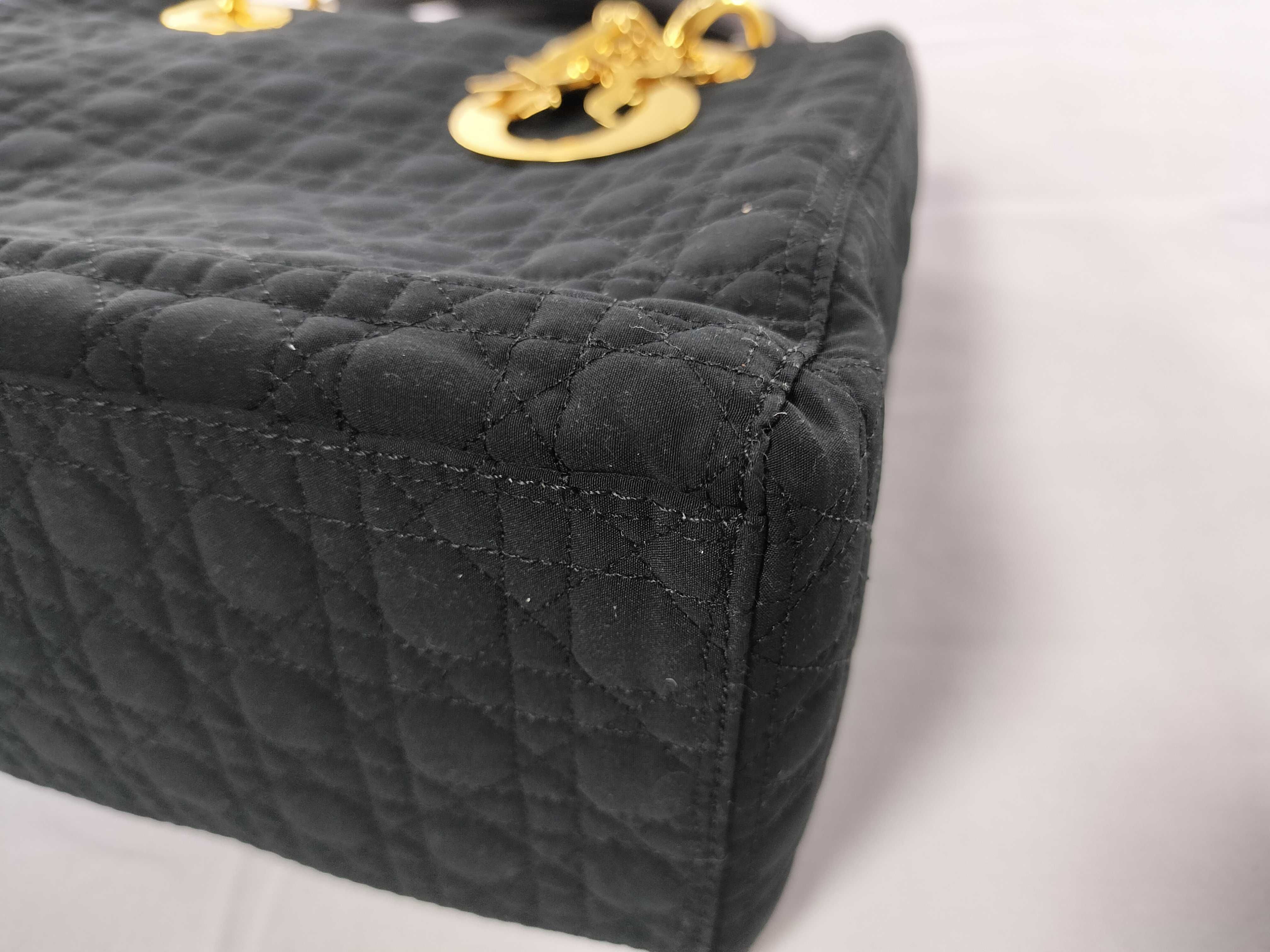 Lady Dior Cannage Denim Mini Handbag — view 7