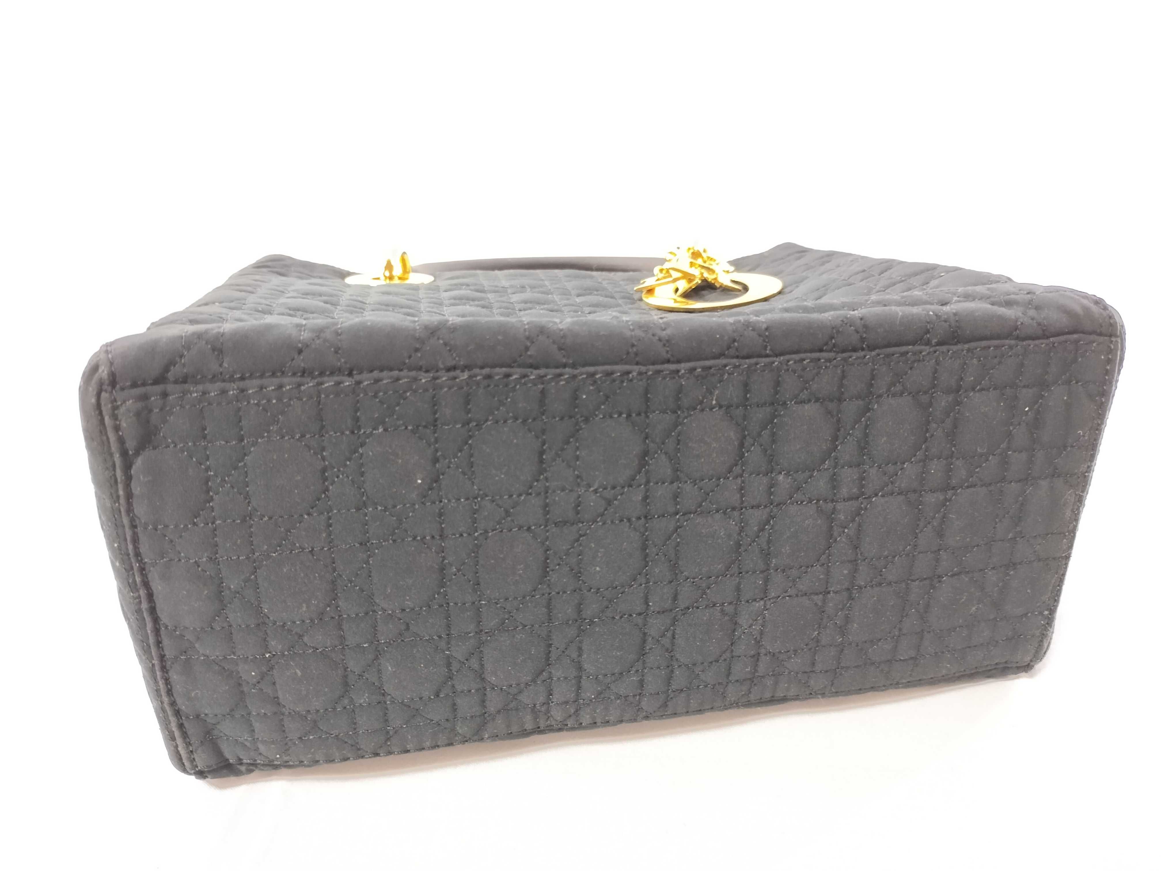 Lady Dior Cannage Denim Mini Handbag — view 8