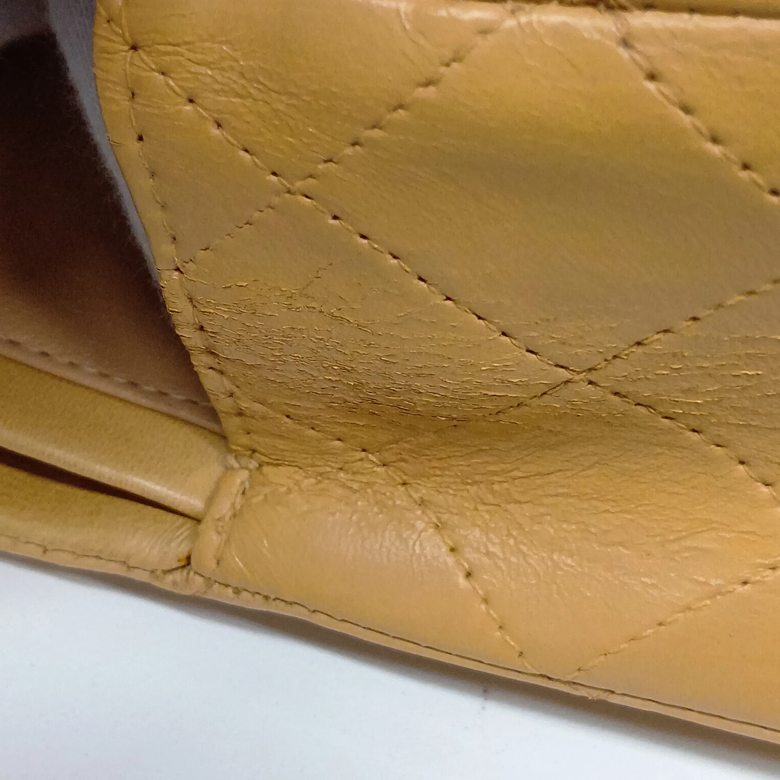 Matelassé 25 Leather Double Flap Double Chain Bag, Beige, Gold Hardware, 7272451, Series 7, A01112 — view 14