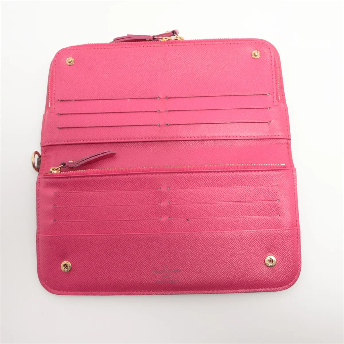 Monogram Portefail Unsolit M66701 CA2049 Brown x Pink Long Wallet — view 3