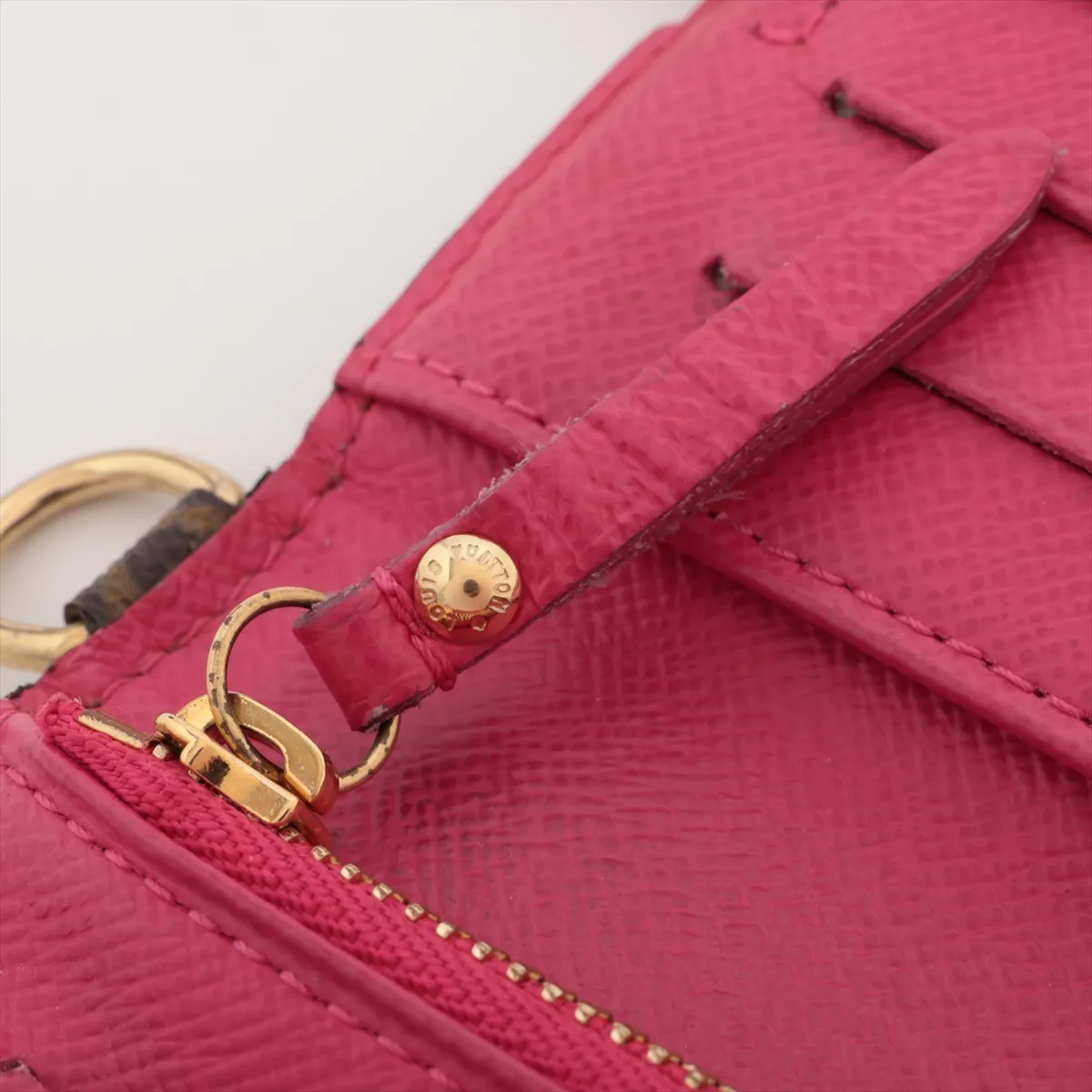 Monogram Portefail Unsolit M66701 CA2049 Brown x Pink Long Wallet — view 9