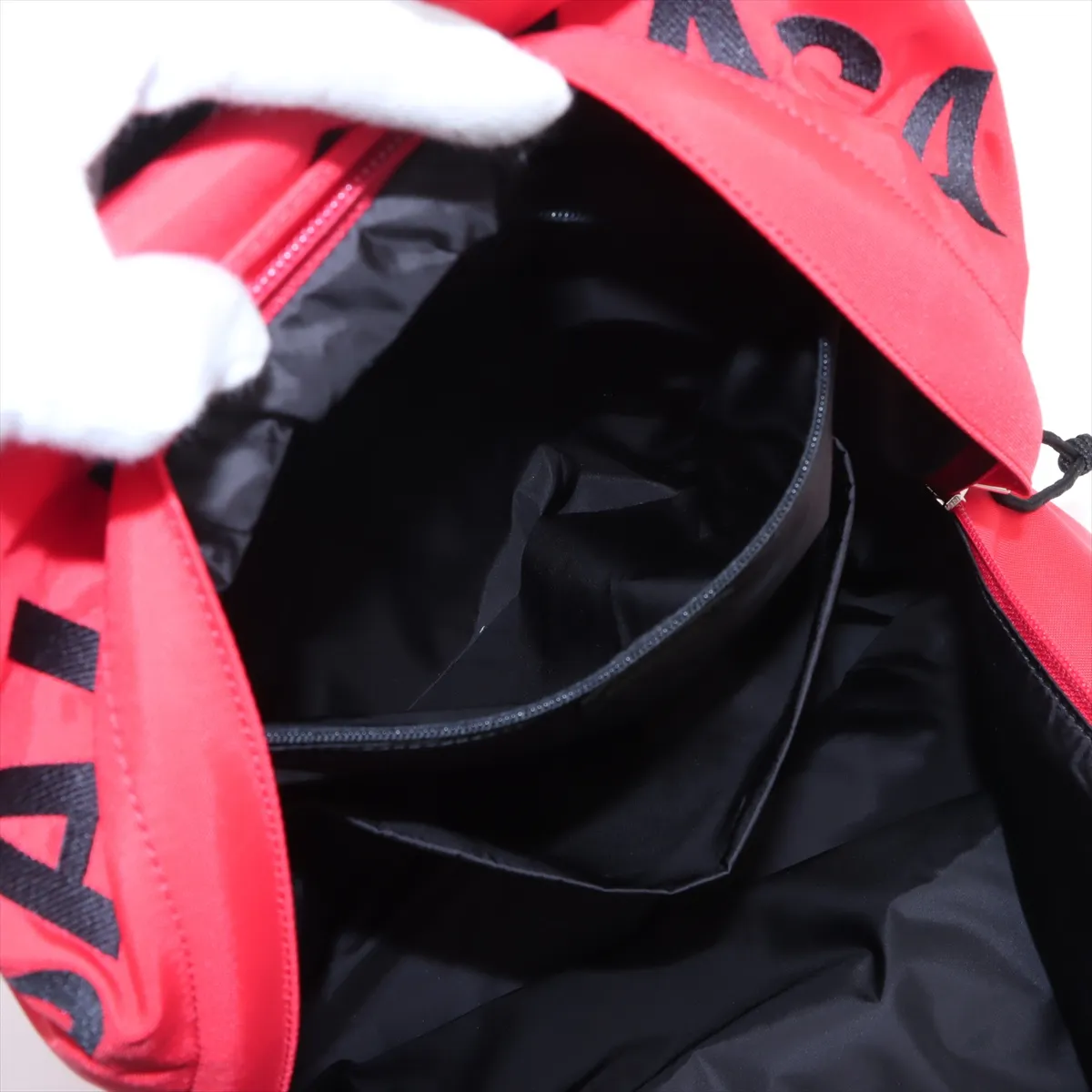 Wheel Nylon Backpack/Rucksack Red x Black 507460 — view 8