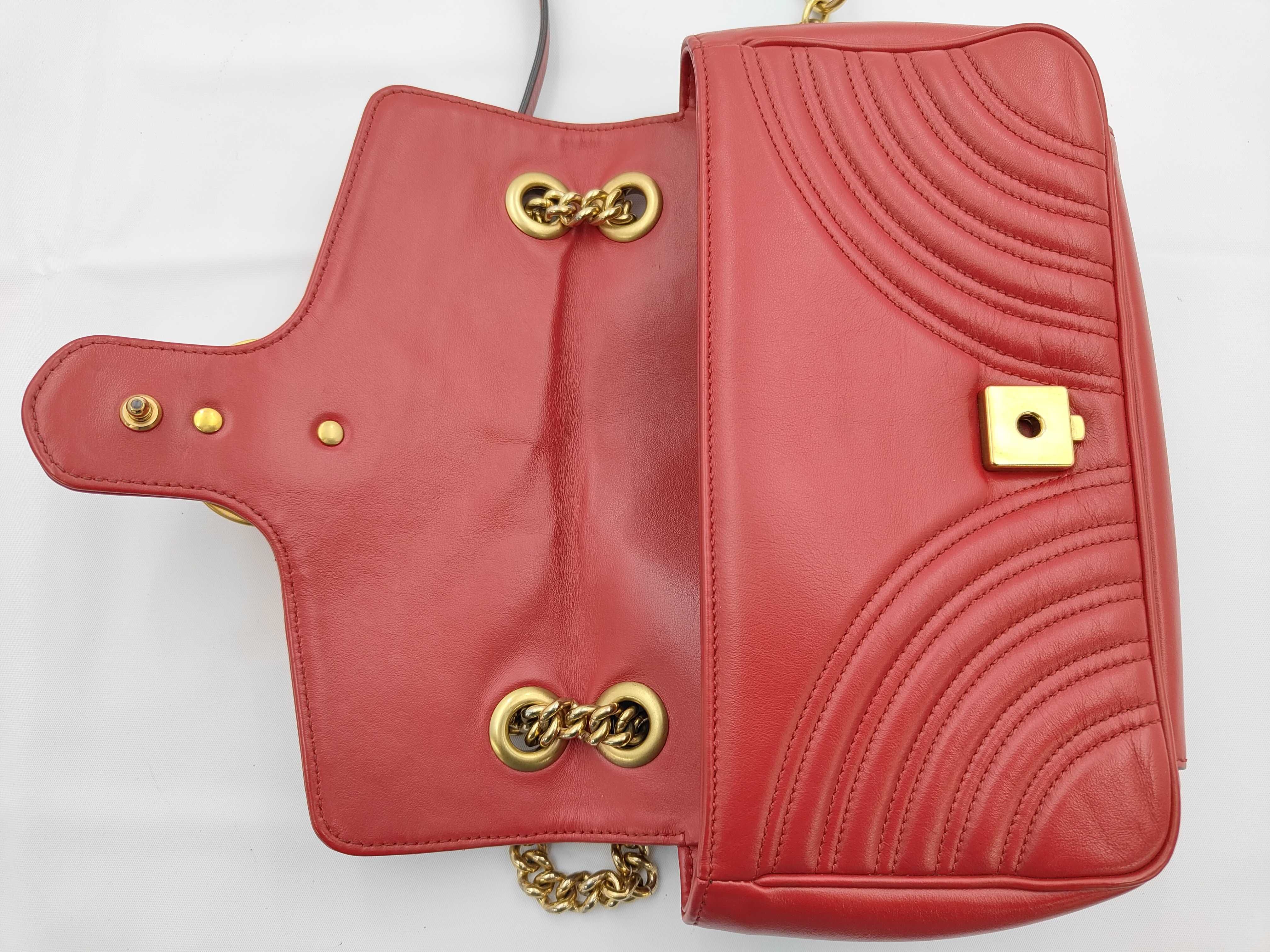 GG Marmont Red Leather Shoulder Bag 443497 G026269 658 — view 13