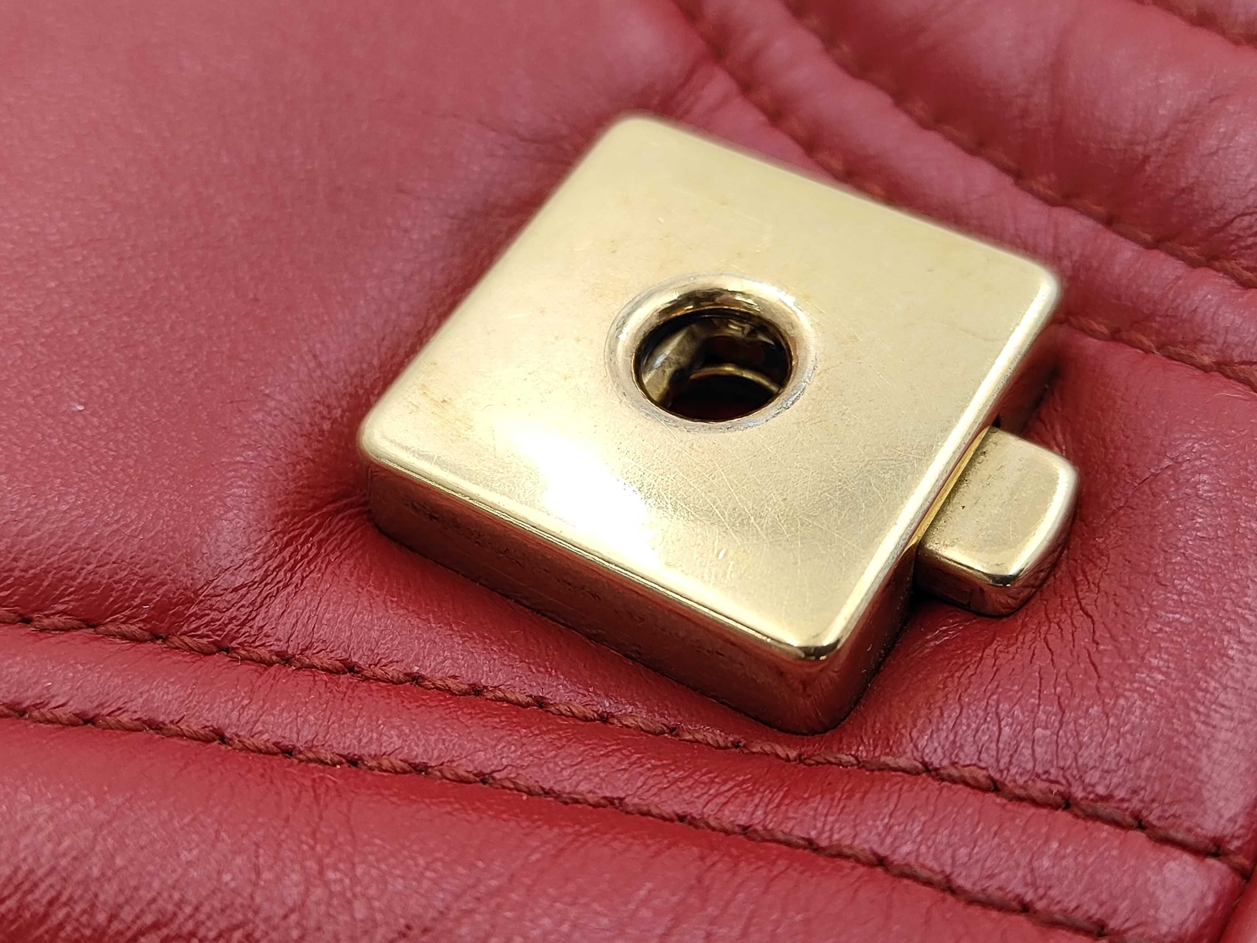 GG Marmont Red Leather Shoulder Bag 443497 G026269 658 — view 14