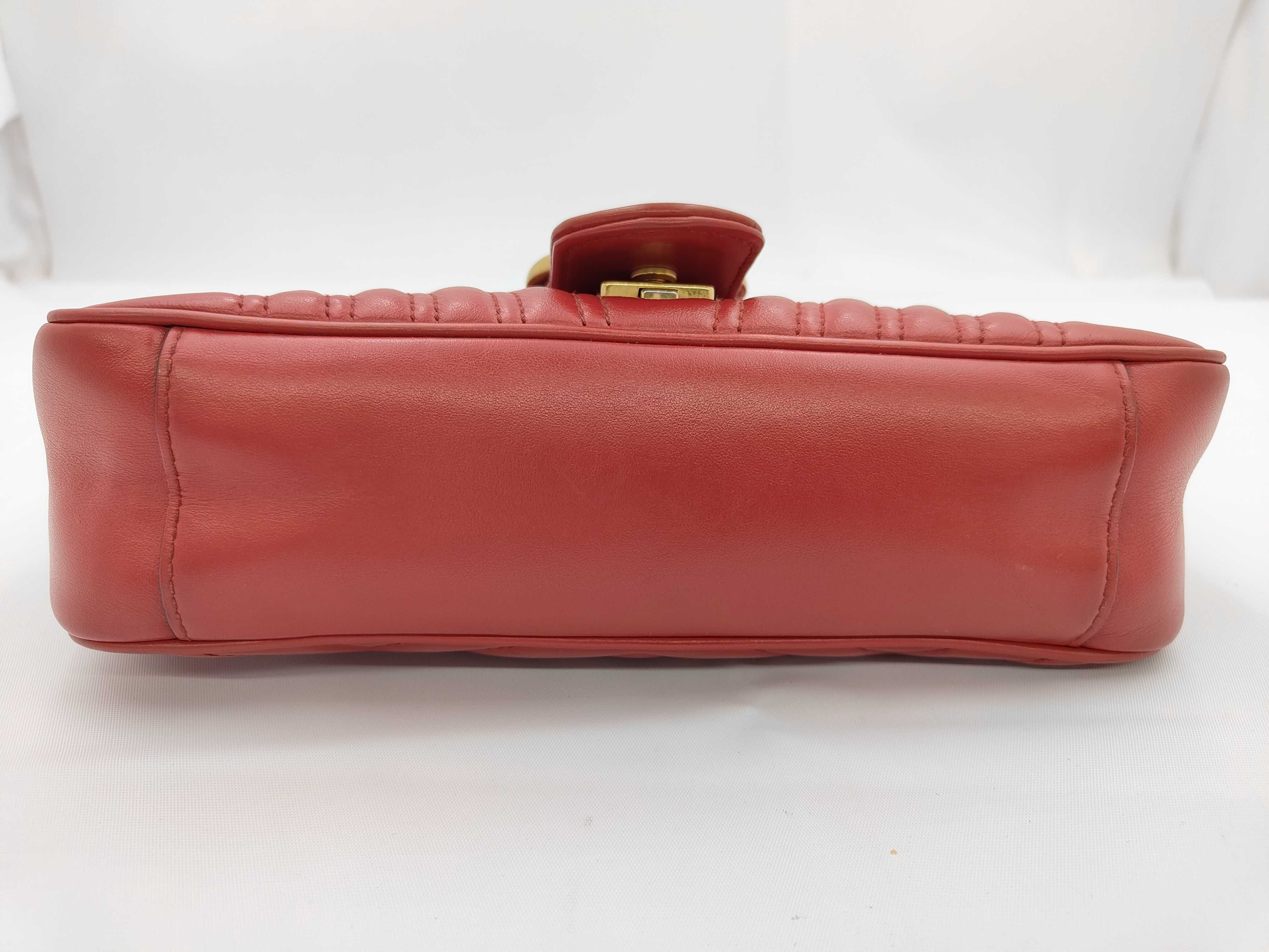 GG Marmont Red Leather Shoulder Bag 443497 G026269 658 — view 5