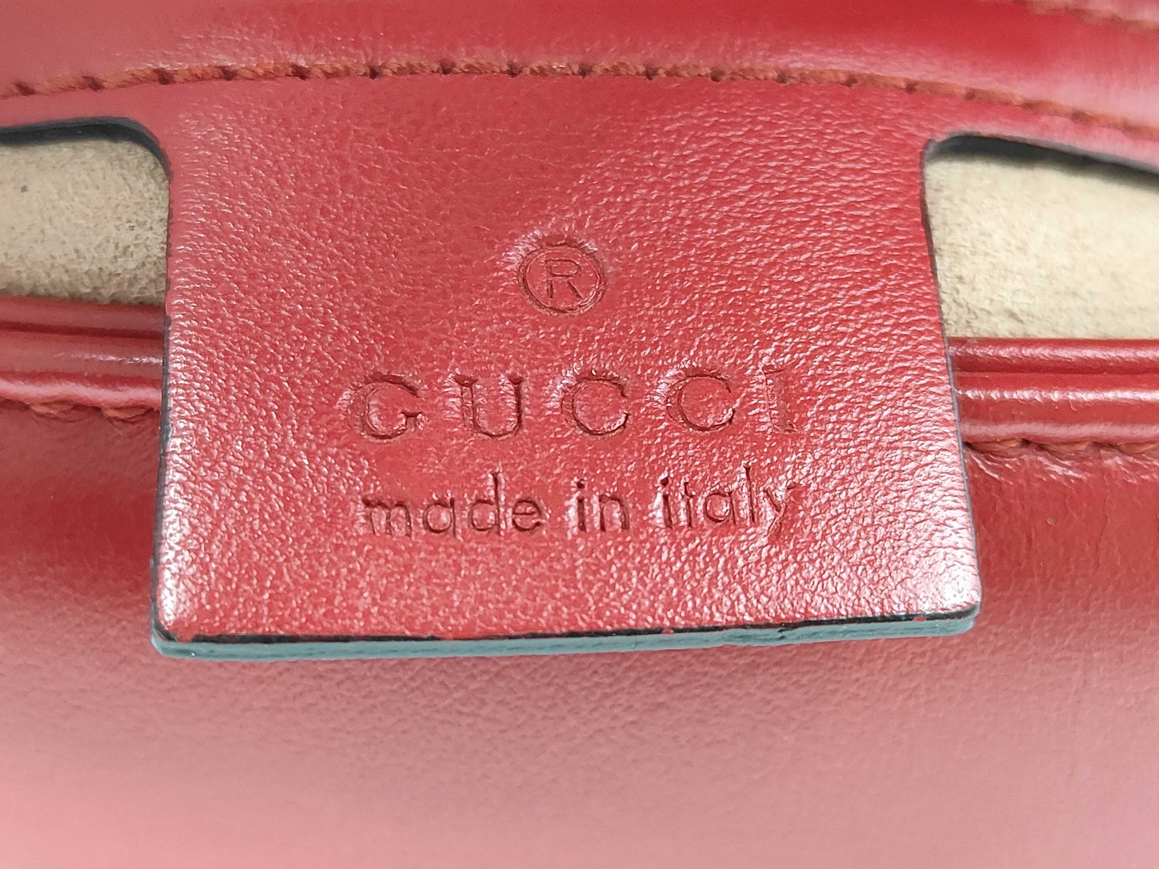 GG Marmont Red Leather Shoulder Bag 443497 G026269 658 — view 10