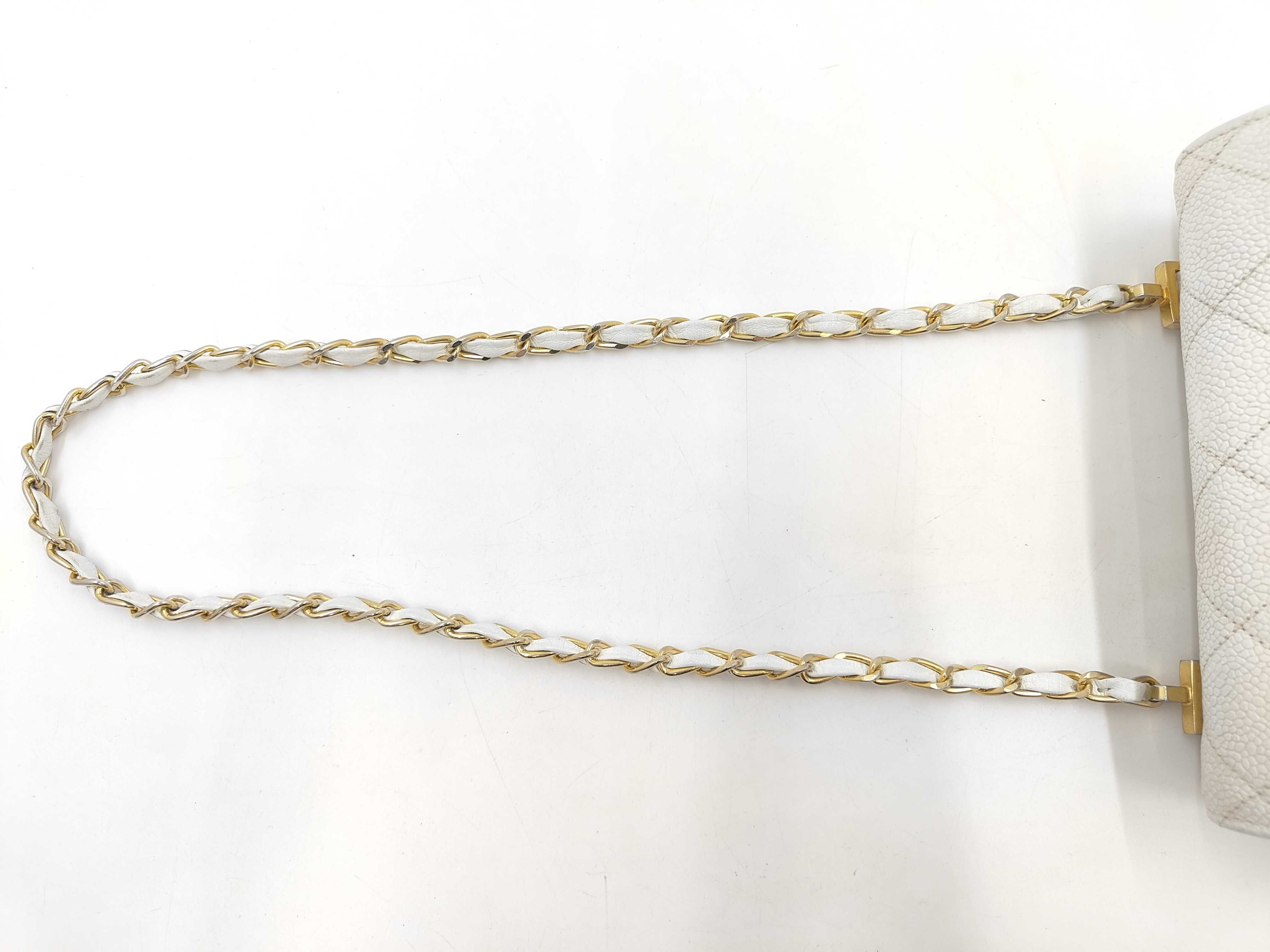 Matelassé Chain Caviar Skin Shoulder Bag — view 3