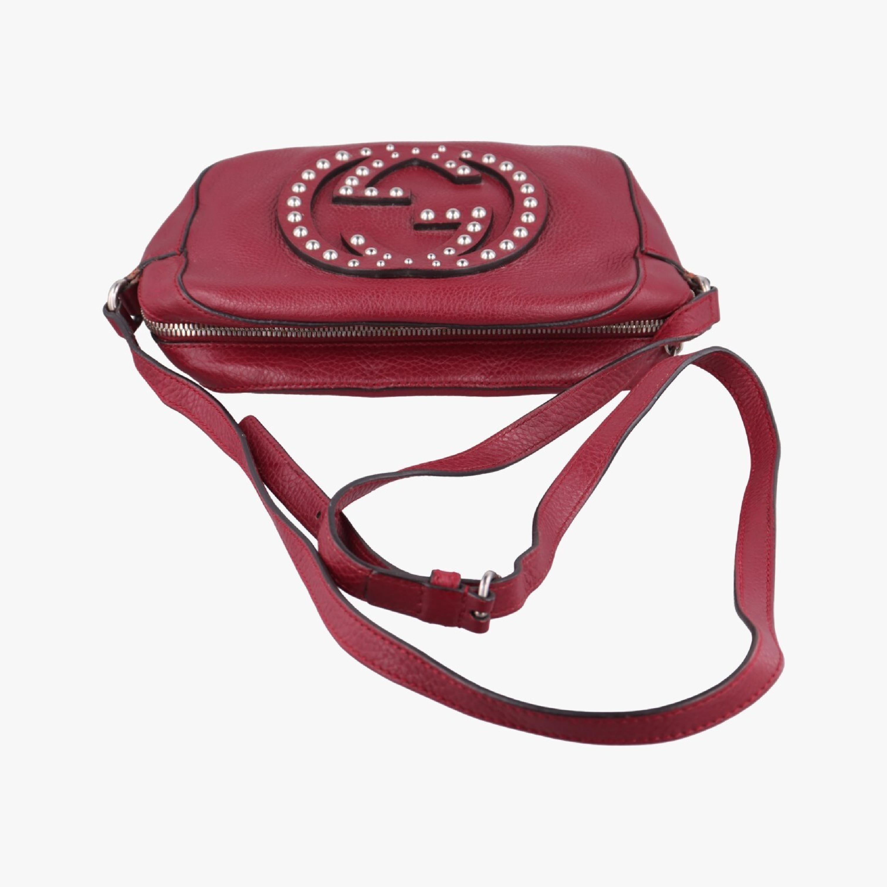 Soho Wine Red Leather Shoulder Bag 308364 G018649105 — view 5