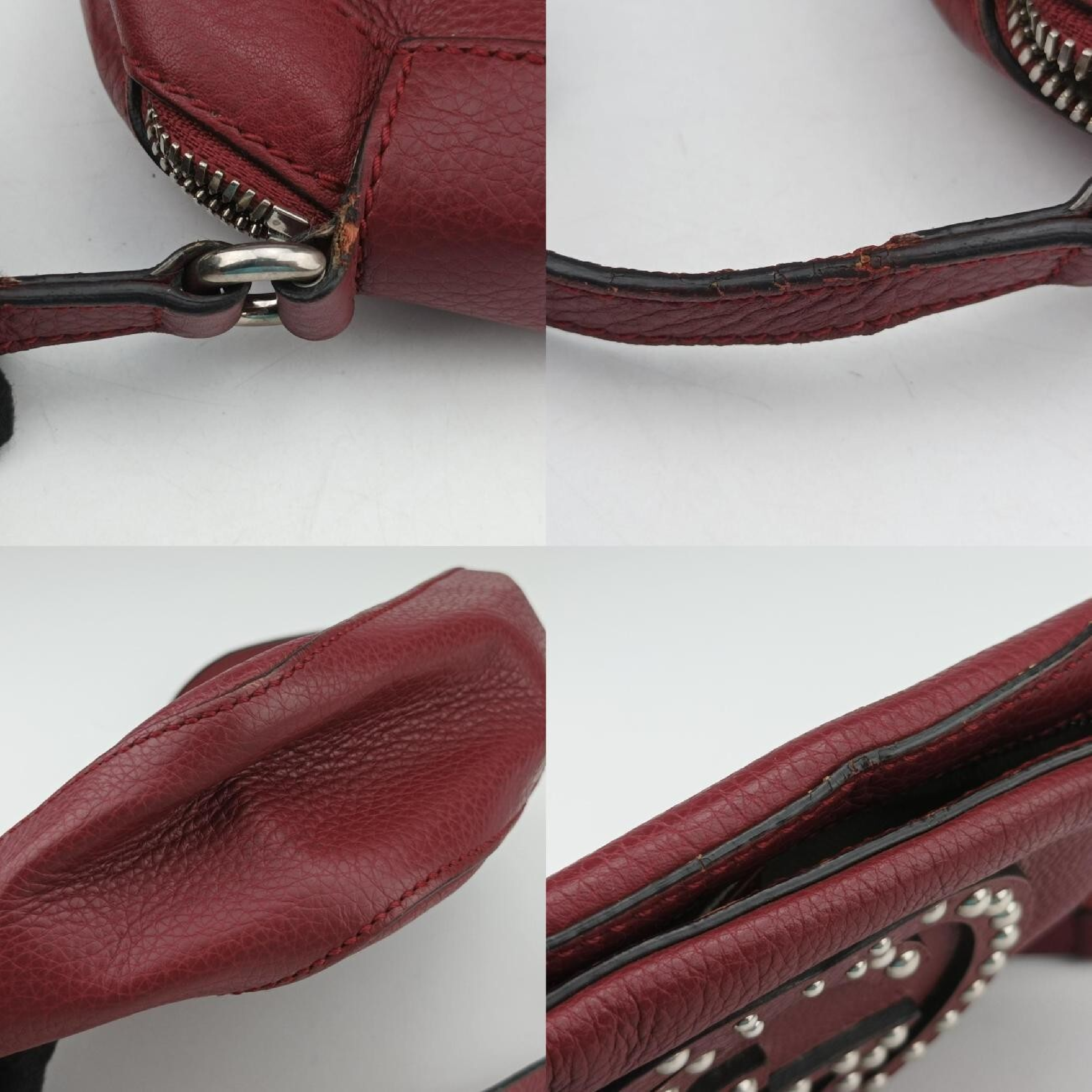 Soho Wine Red Leather Shoulder Bag 308364 G018649105 — view 9