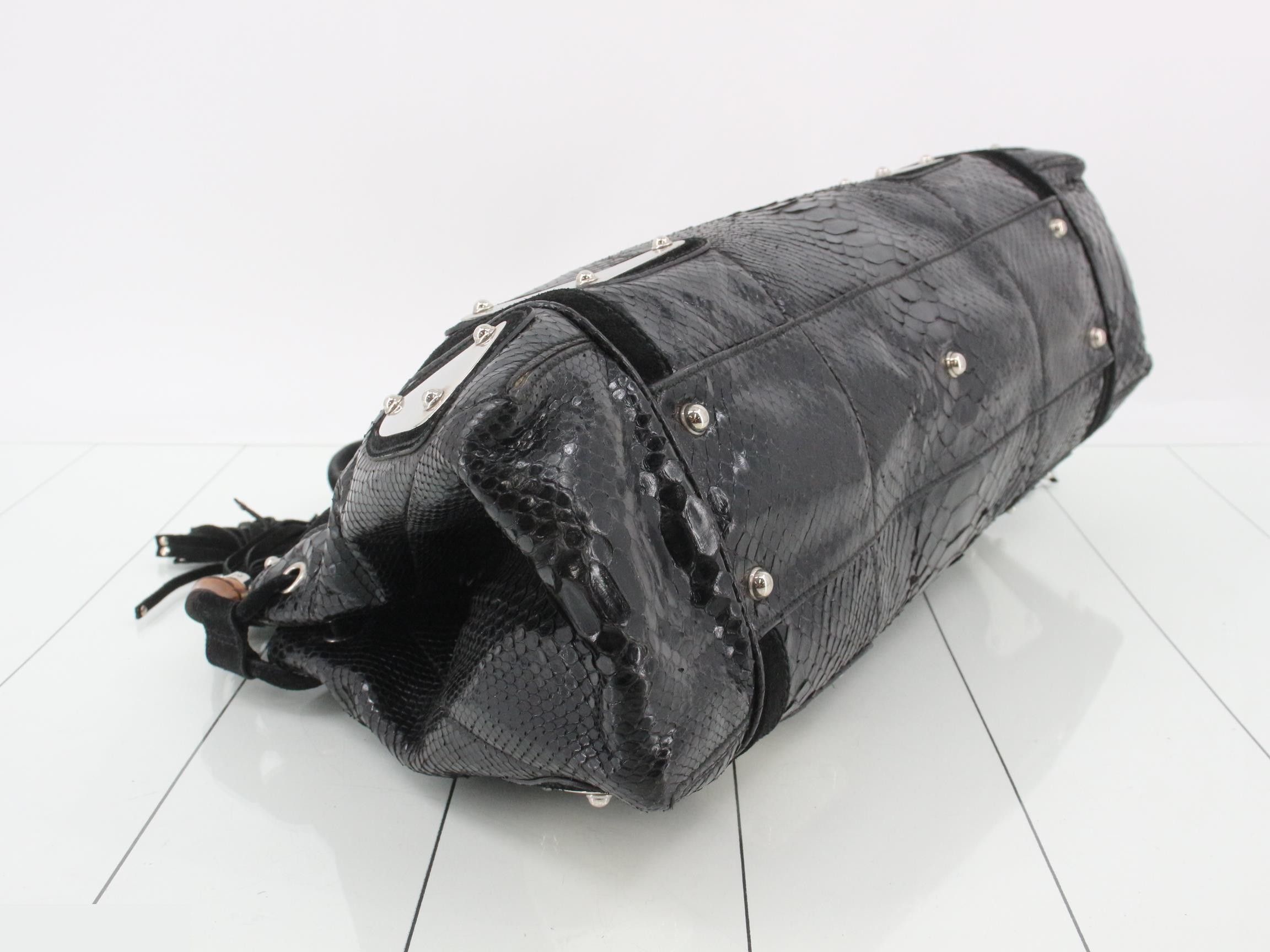 Python and bamboo handbag — view 5