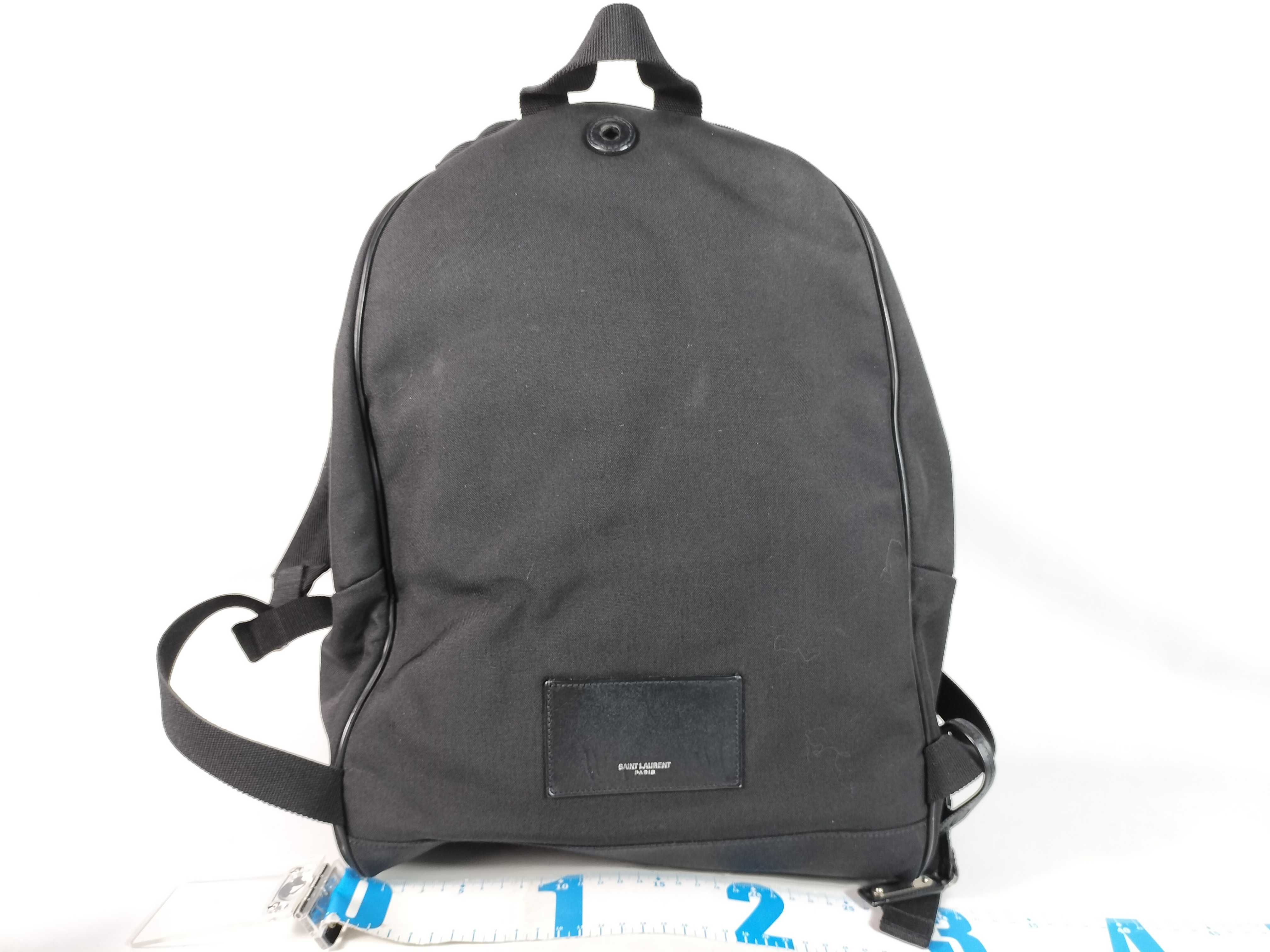 Paris City Canvas and Leather Backpack/Rucksack, Black, 534967 — view 2