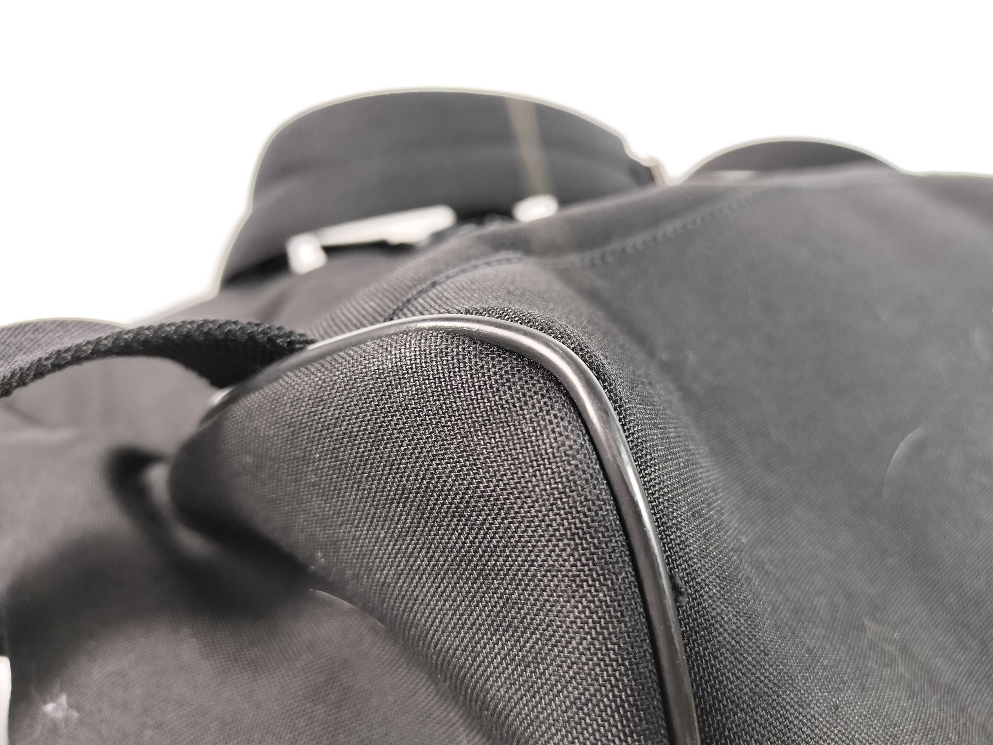 Paris City Canvas and Leather Backpack/Rucksack, Black, 534967 — view 6