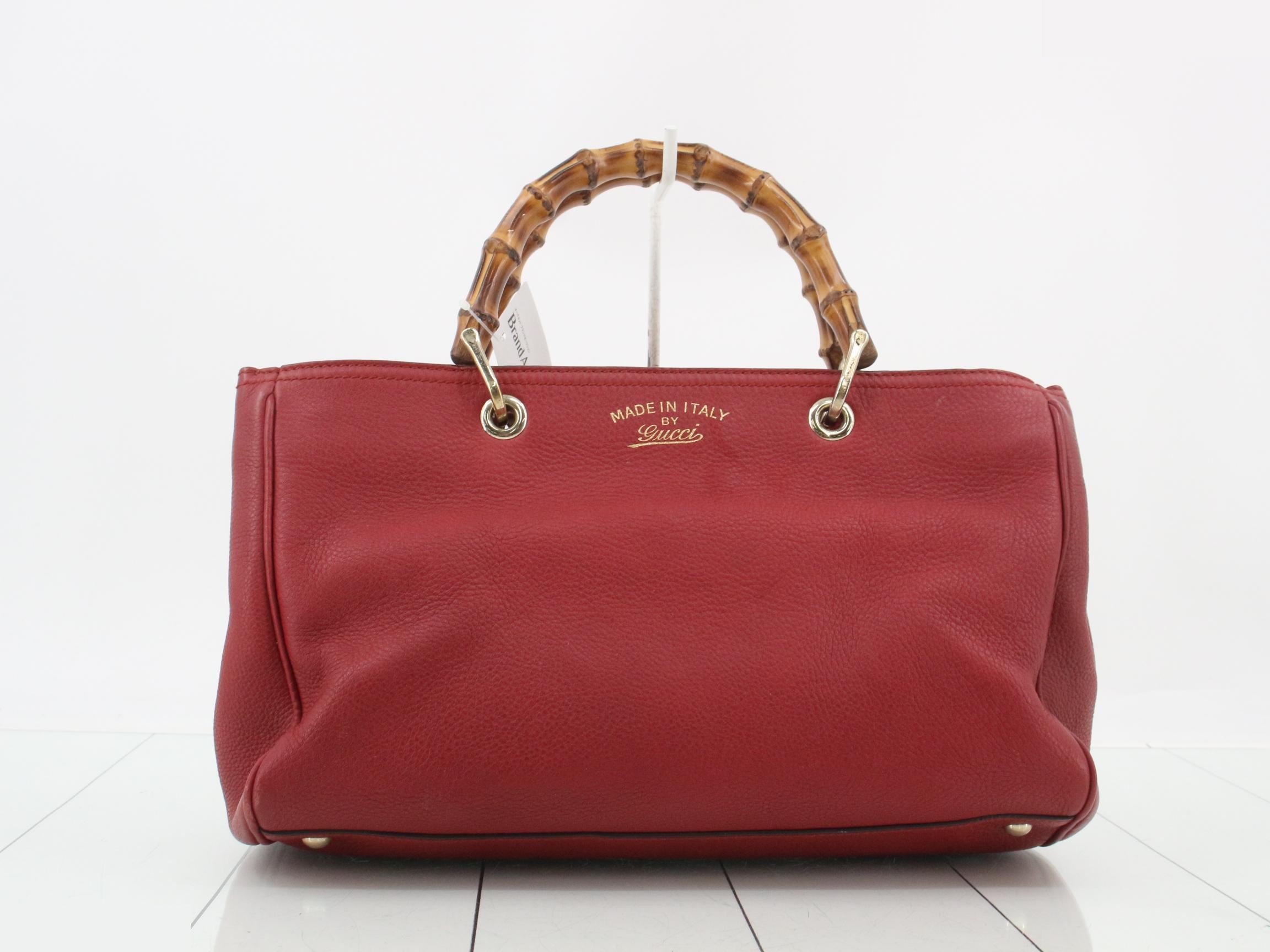 Bamboo 2-Way Handbag with Shoulder Strap