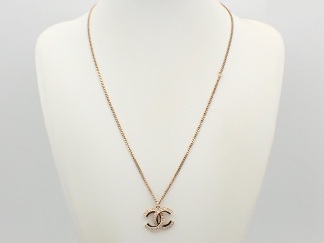 Necklace with Coco Mark design, chain approximately 60cm long. — view 3