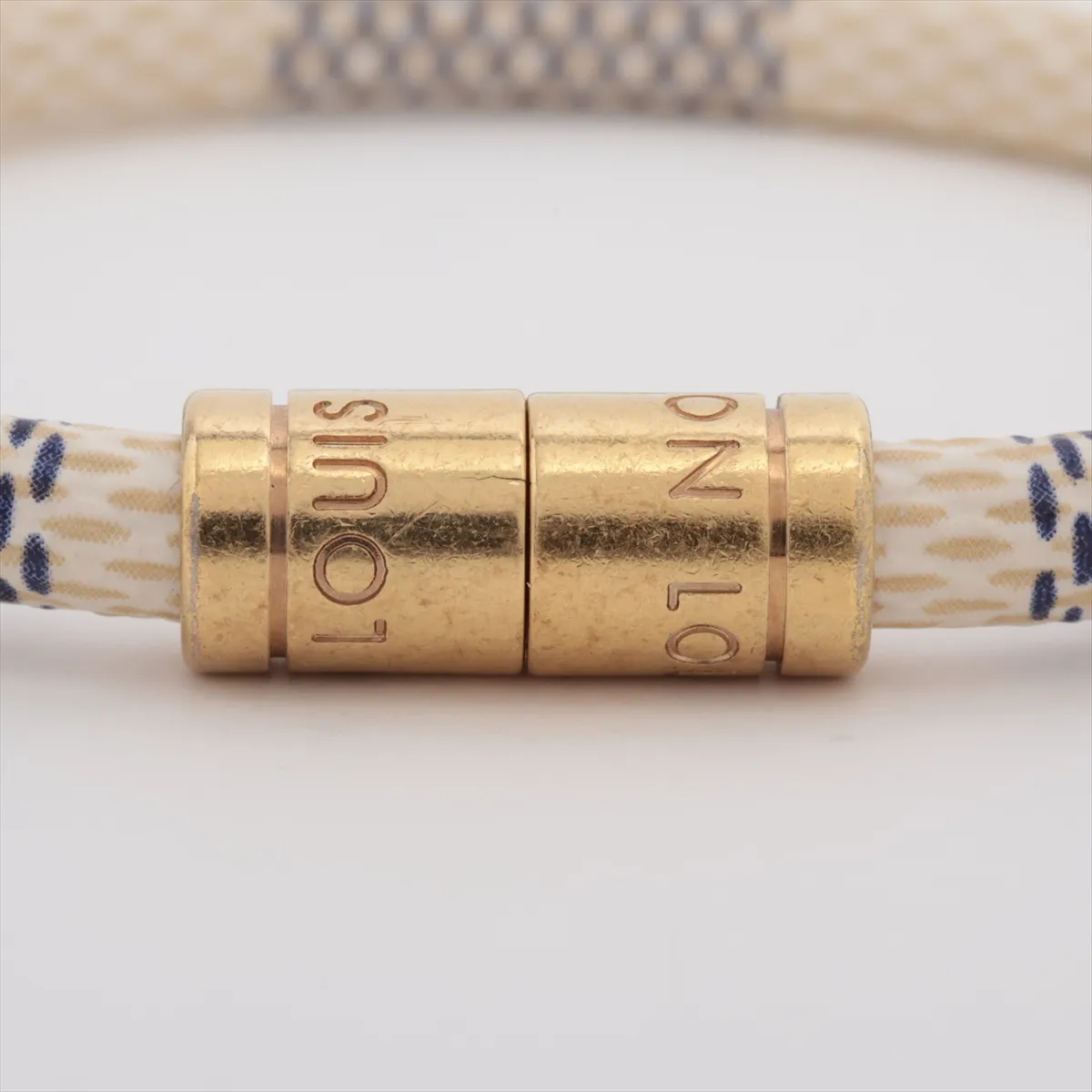 M6607E Damier Azur Bracelet Keep It Bracelet GP×PVC Ivory — view 2