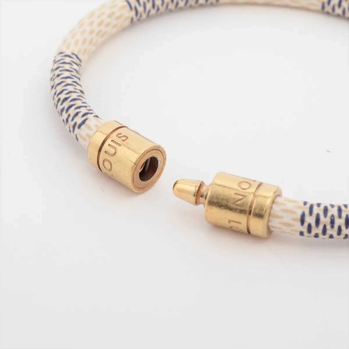 M6607E Damier Azur Bracelet Keep It Bracelet GP×PVC Ivory — view 4