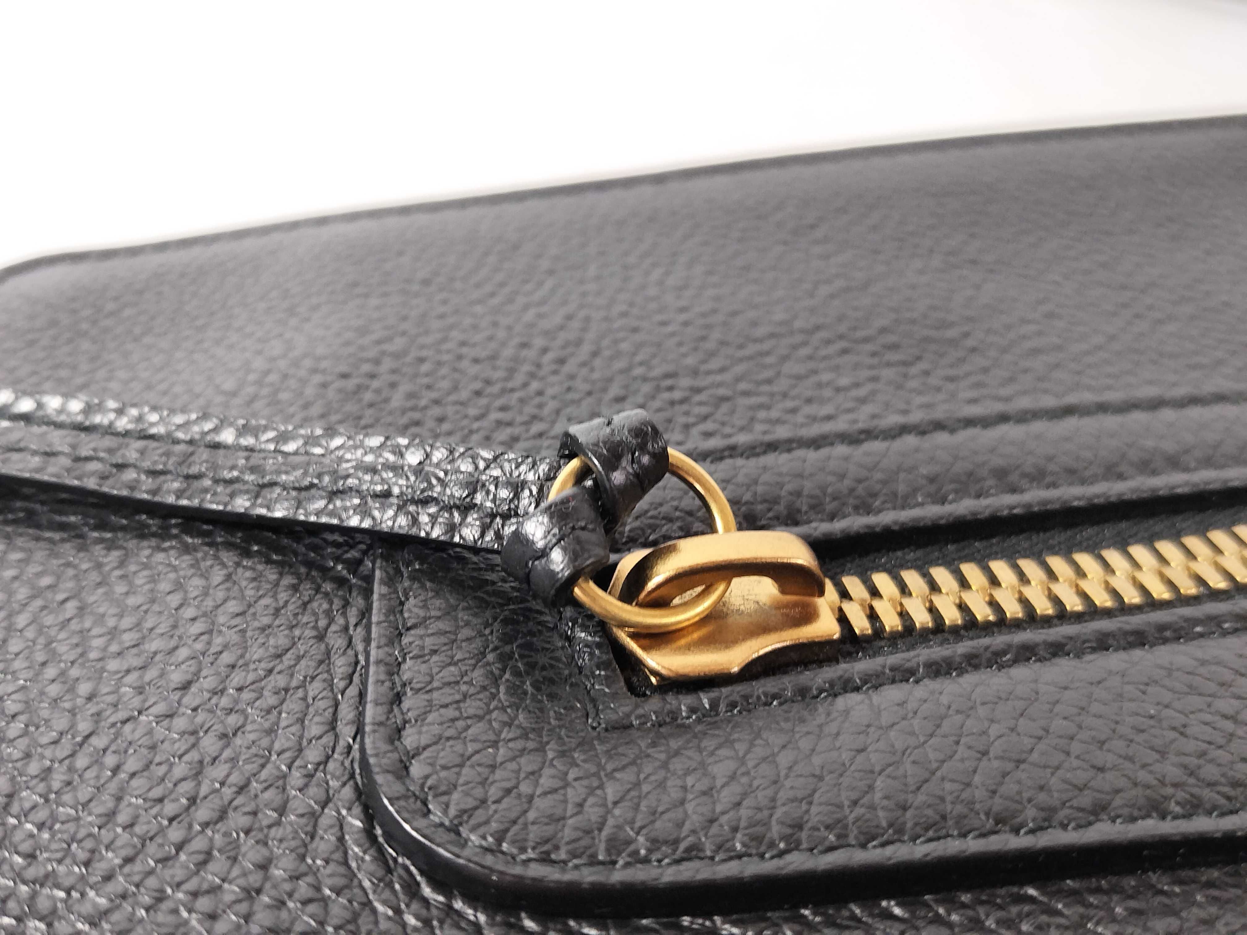 Neo Classic Black Leather Clutch Bag — view 11