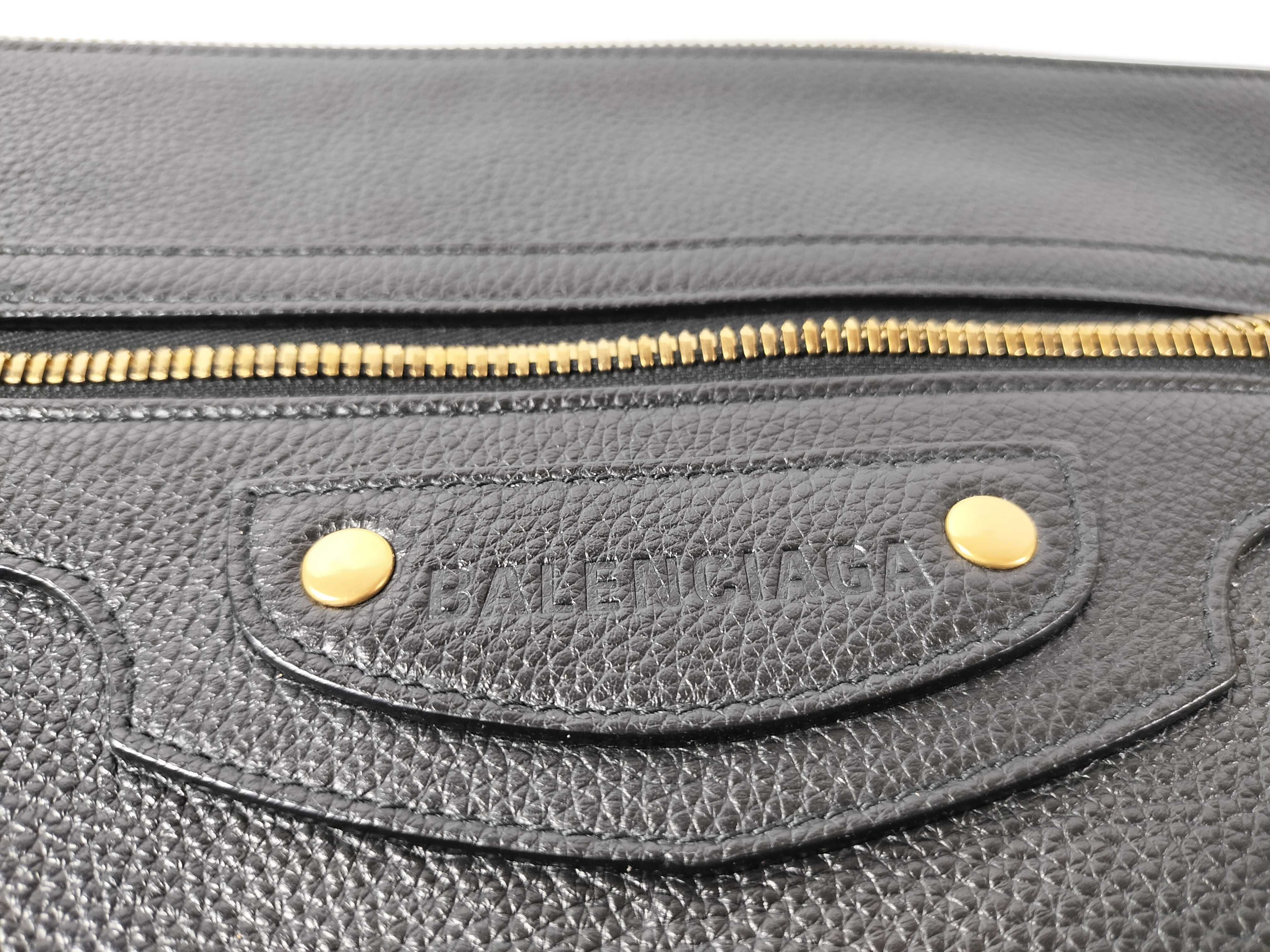 Neo Classic Black Leather Clutch Bag — view 13
