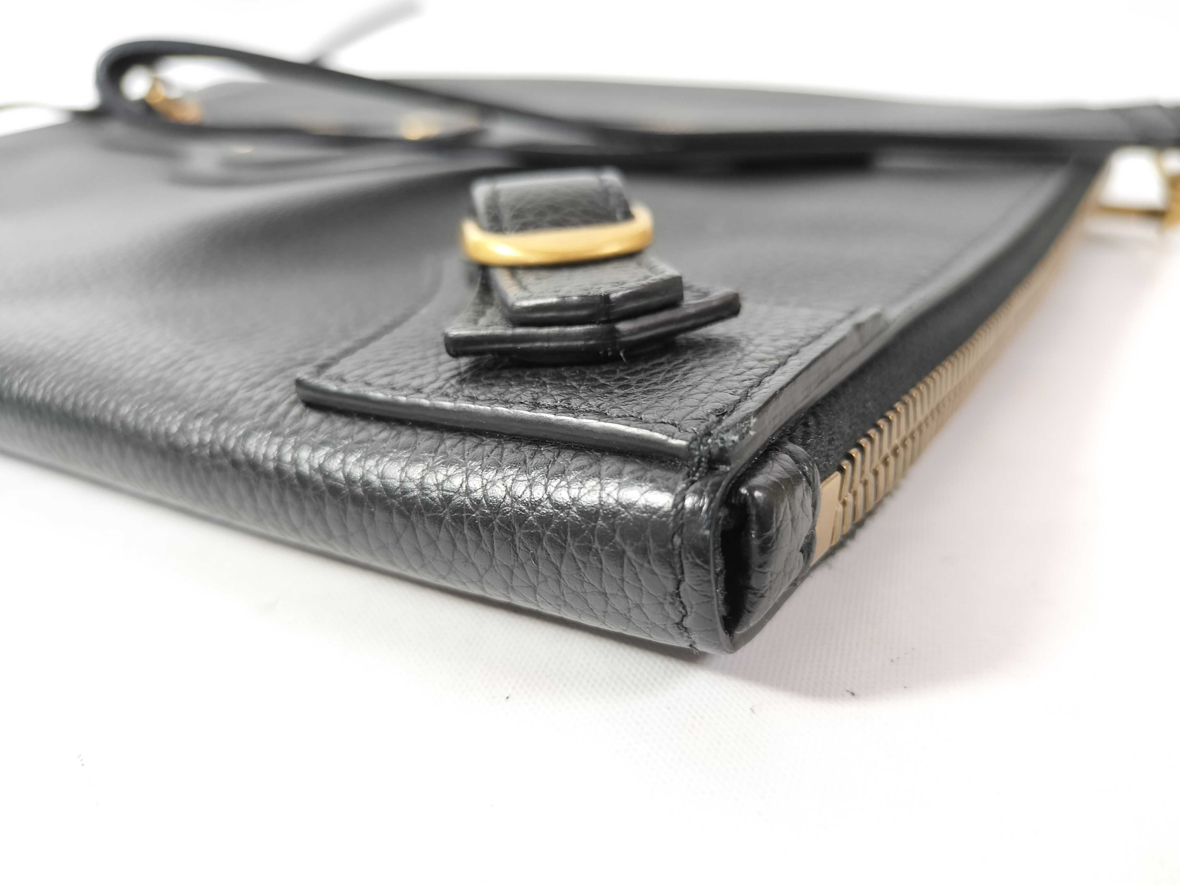 Neo Classic Black Leather Clutch Bag — view 3