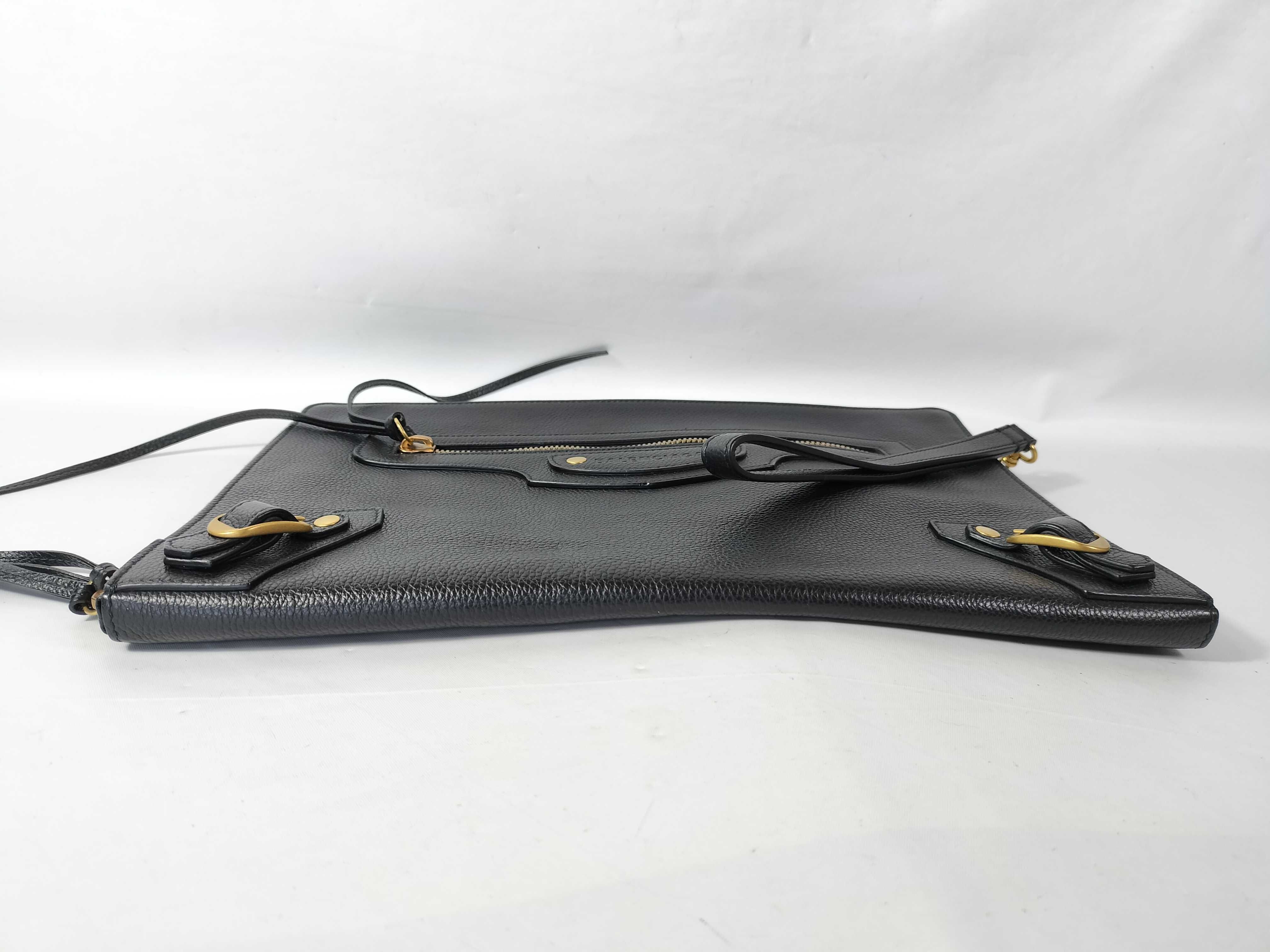 Neo Classic Black Leather Clutch Bag — view 4