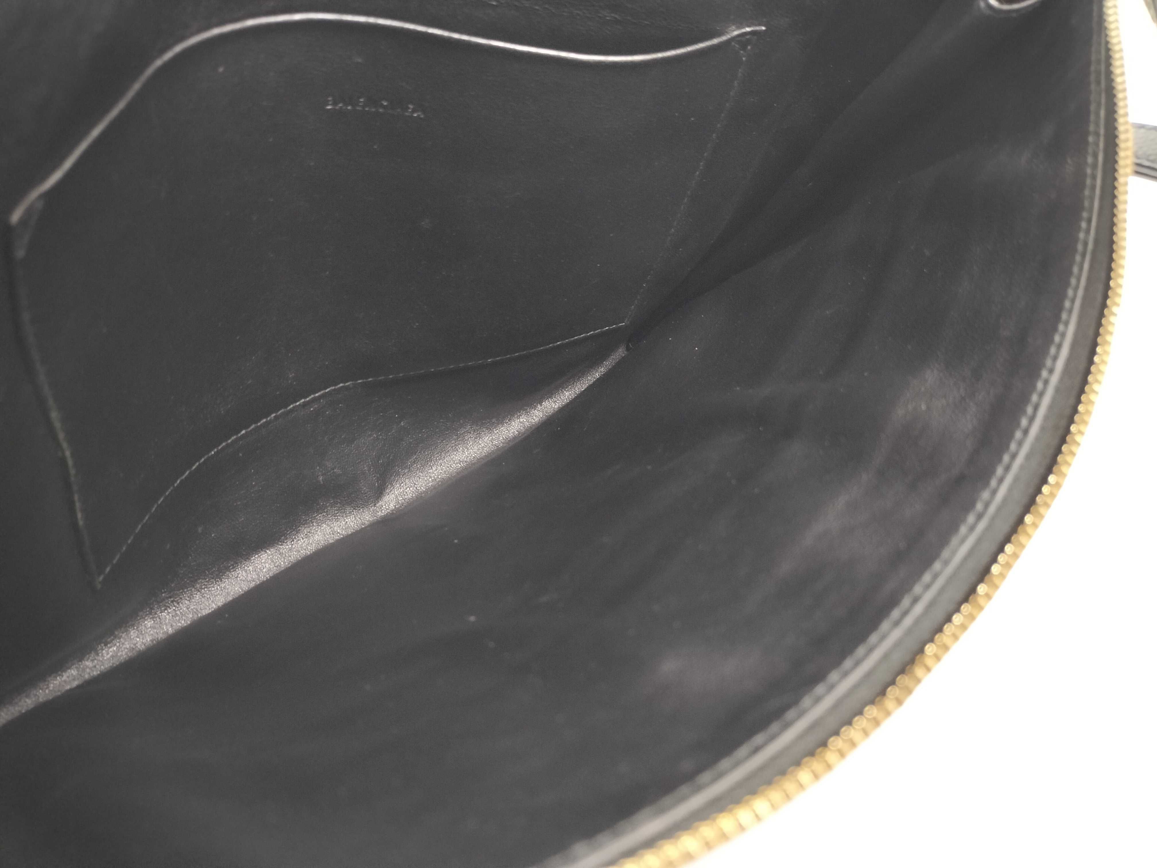 Neo Classic Black Leather Clutch Bag — view 8