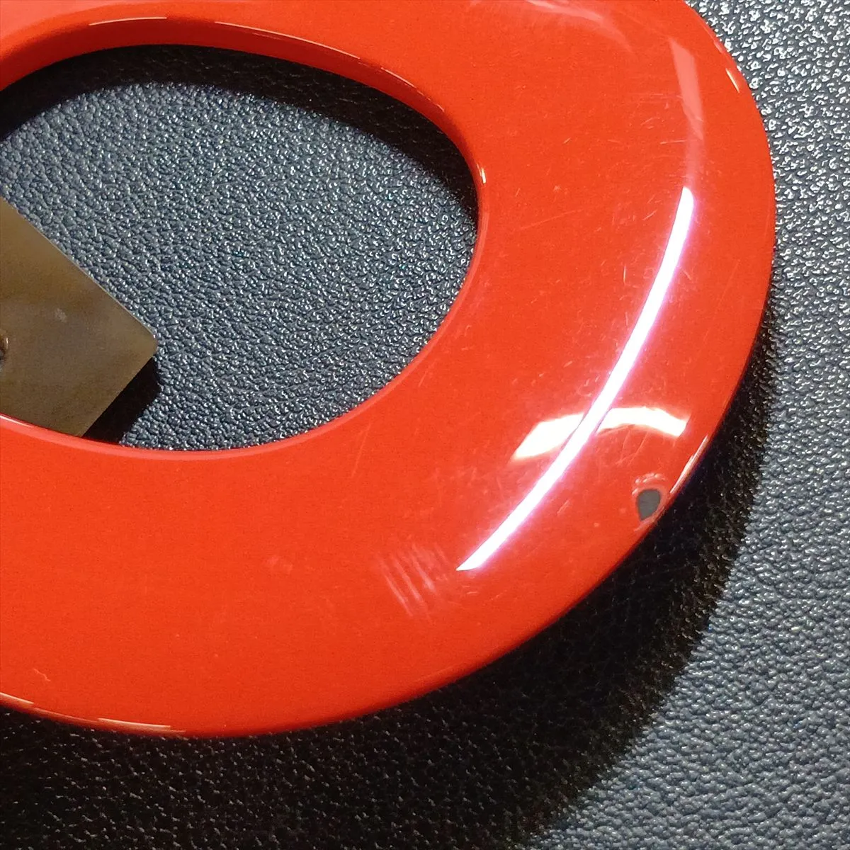 pendant, buffalo horn x lacquered wood, red, — view 7
