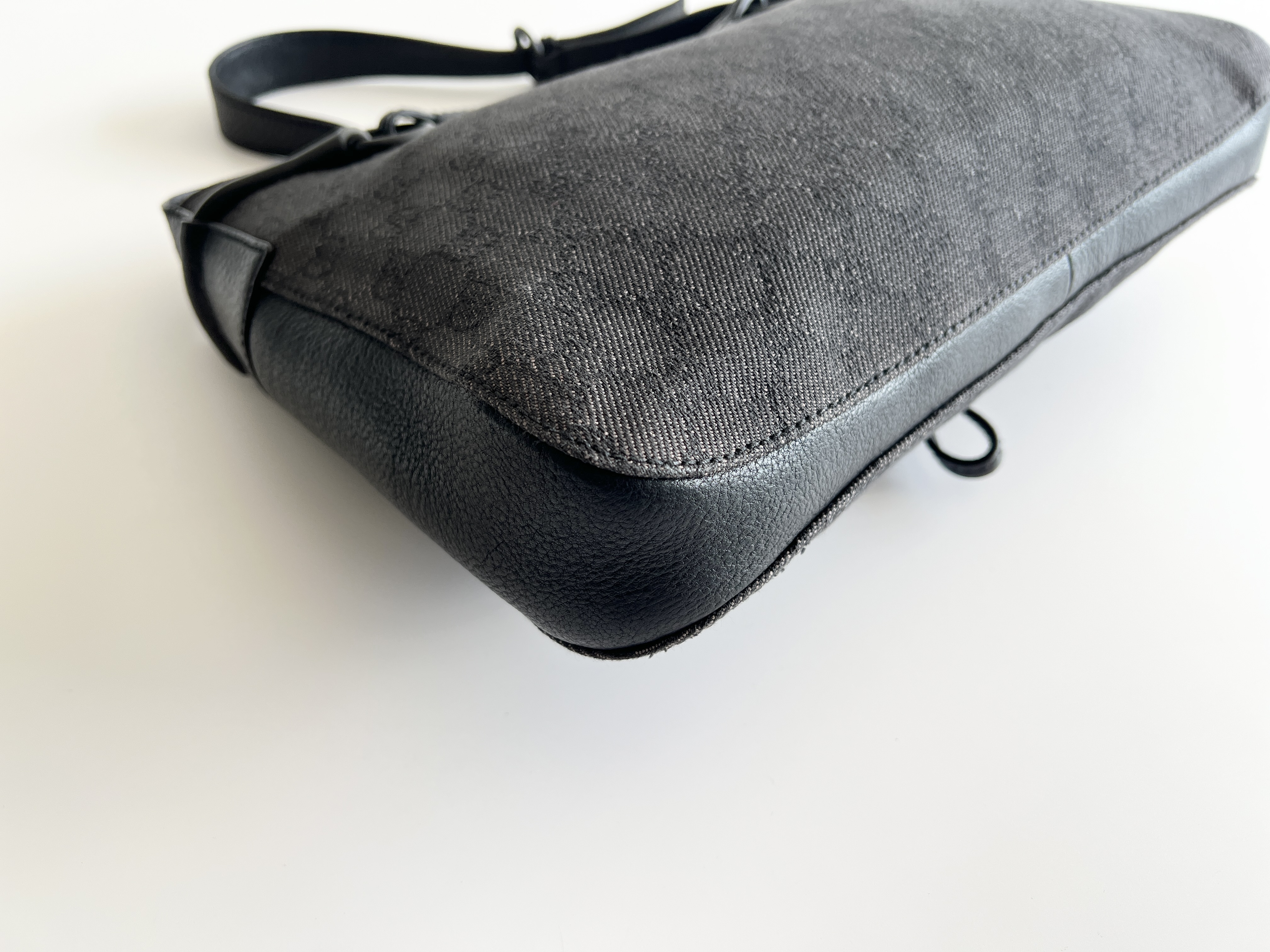 Horsebit GG Denim Canvas Leather Shoulder Bag One-Shoulder Bag — view 11