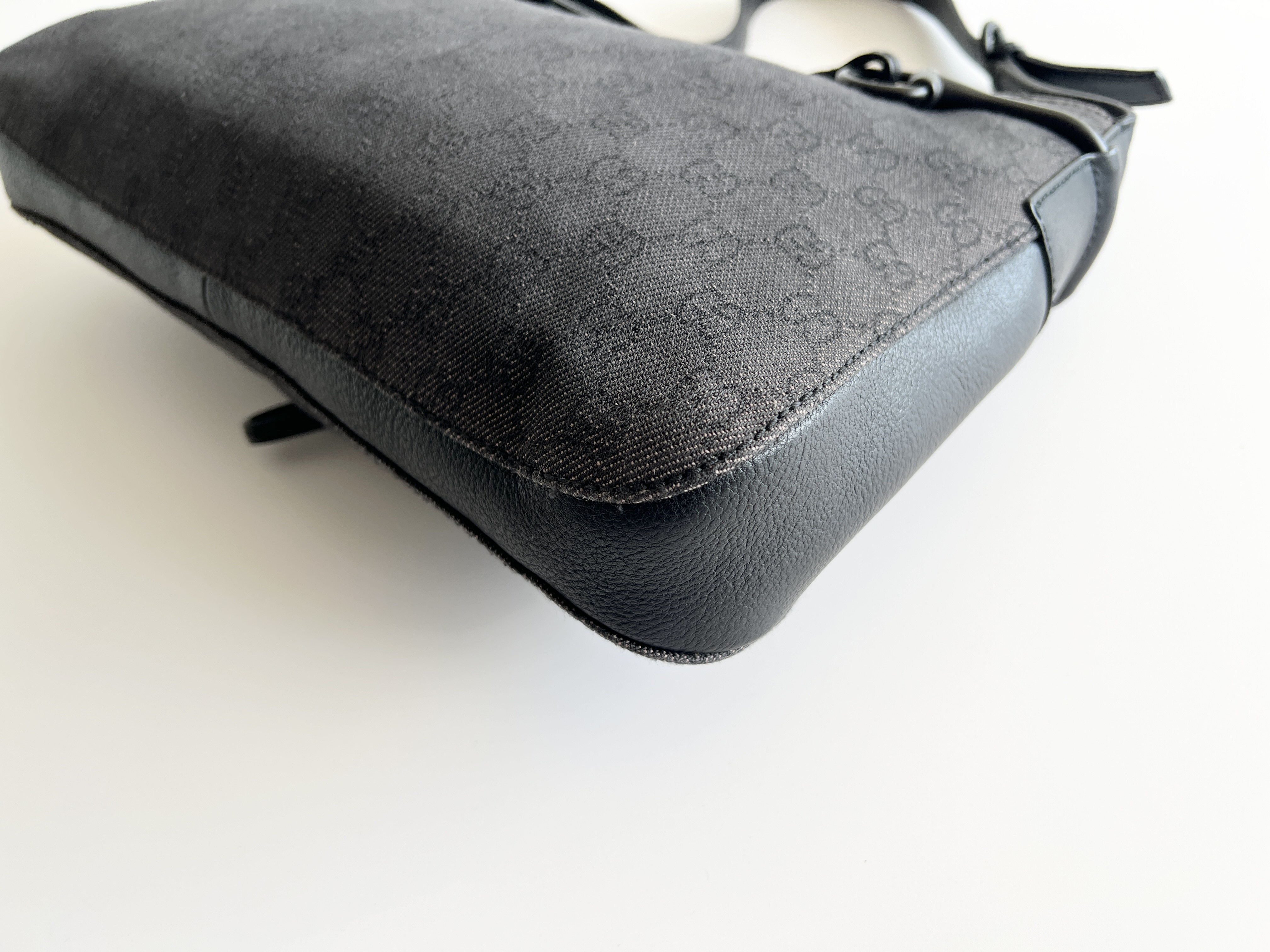 Horsebit GG Denim Canvas Leather Shoulder Bag One-Shoulder Bag — view 12