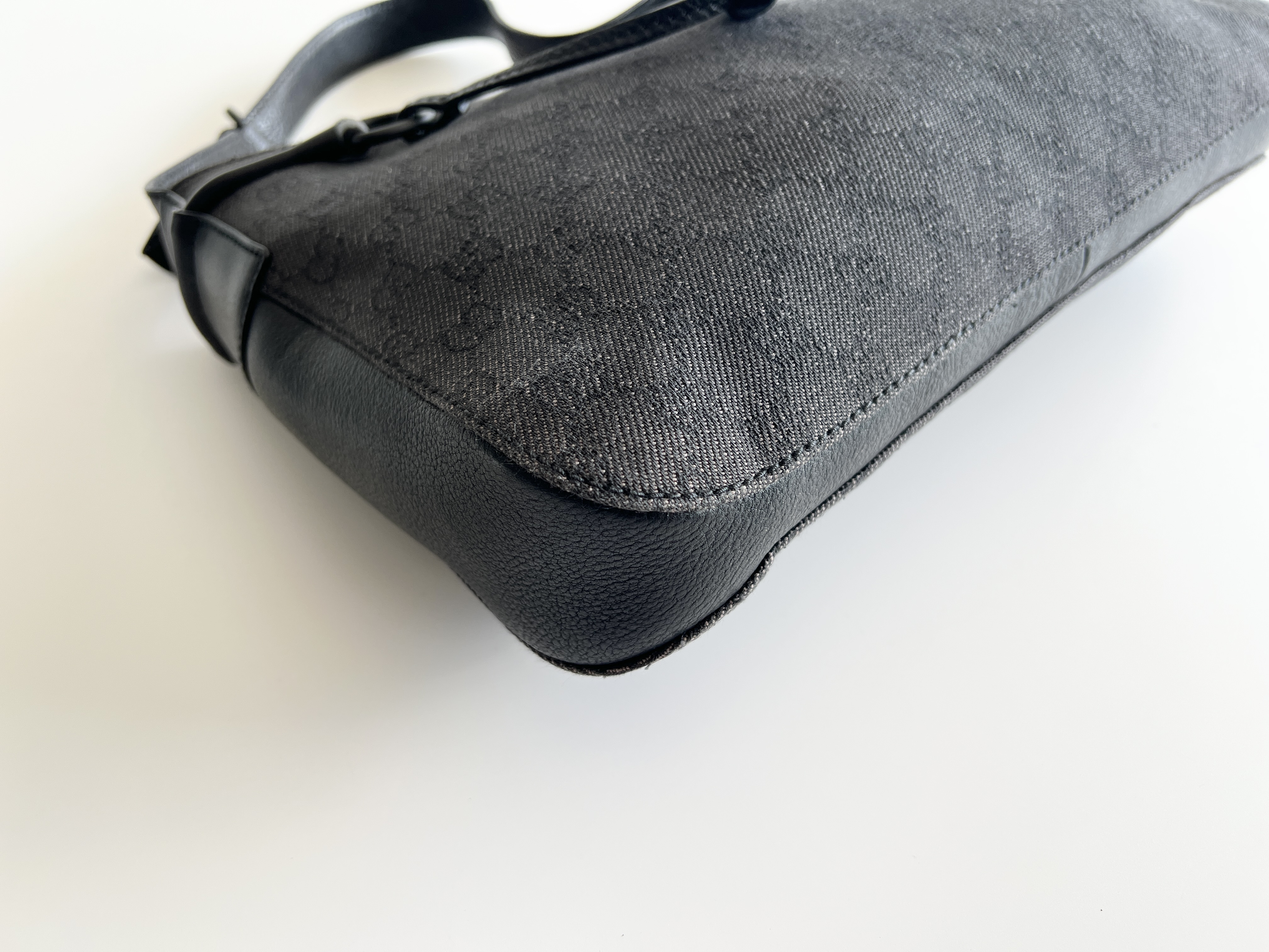 Horsebit GG Denim Canvas Leather Shoulder Bag One-Shoulder Bag — view 9