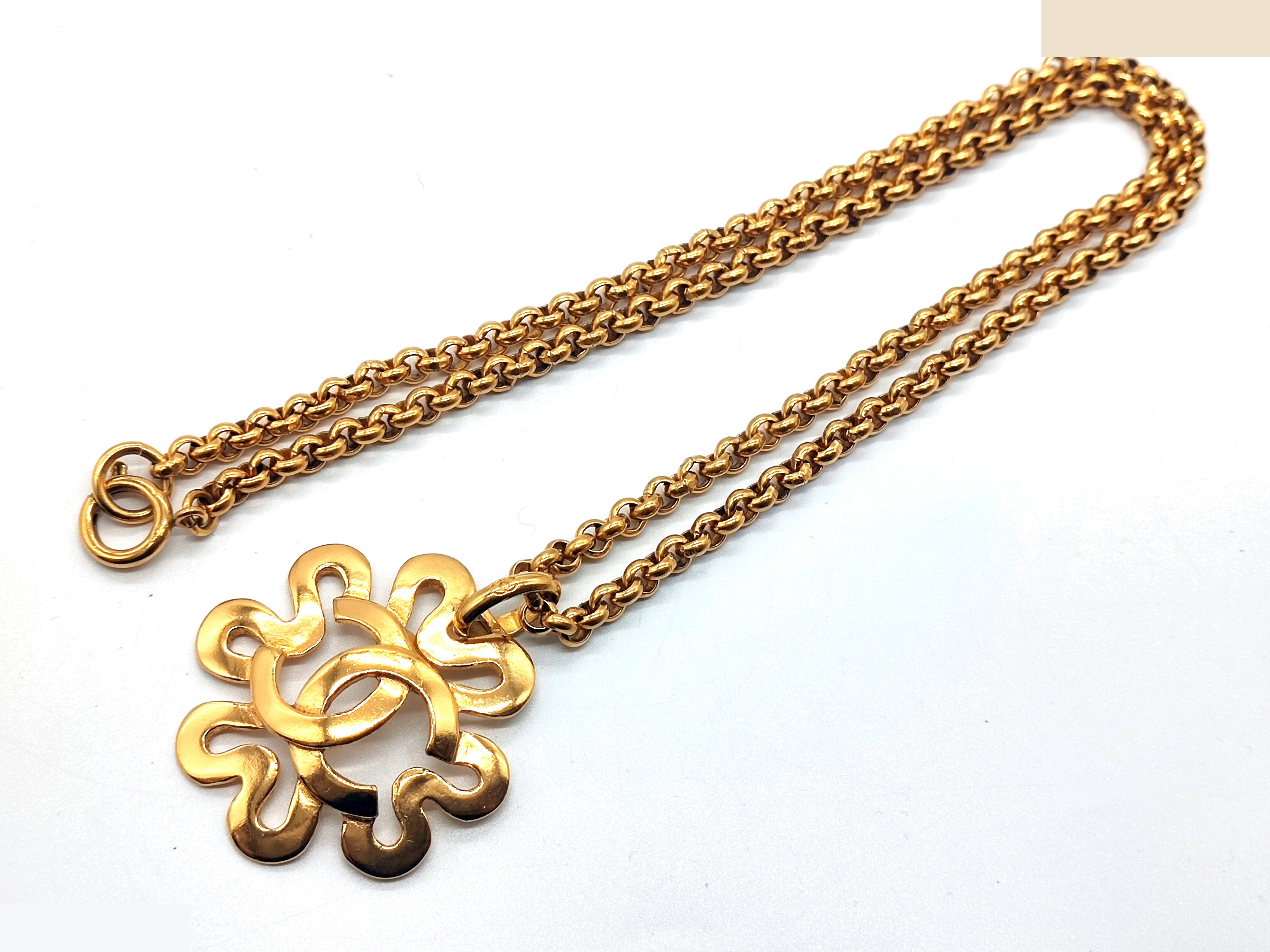 Coco Mark Flower Necklace, 95P, Chain approx. 60cm — view 4
