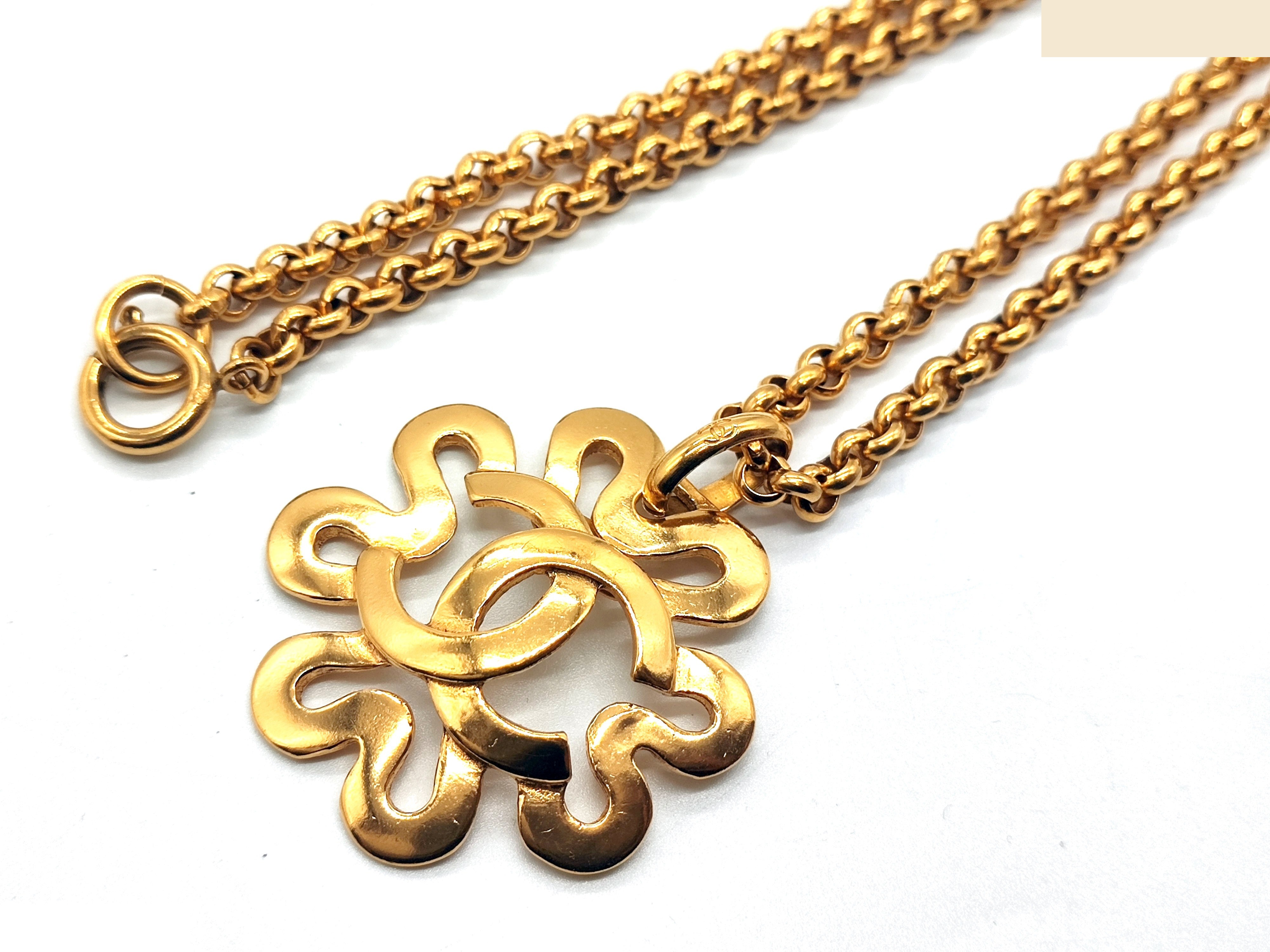 Coco Mark Flower Necklace, 95P, Chain approx. 60cm — view 5