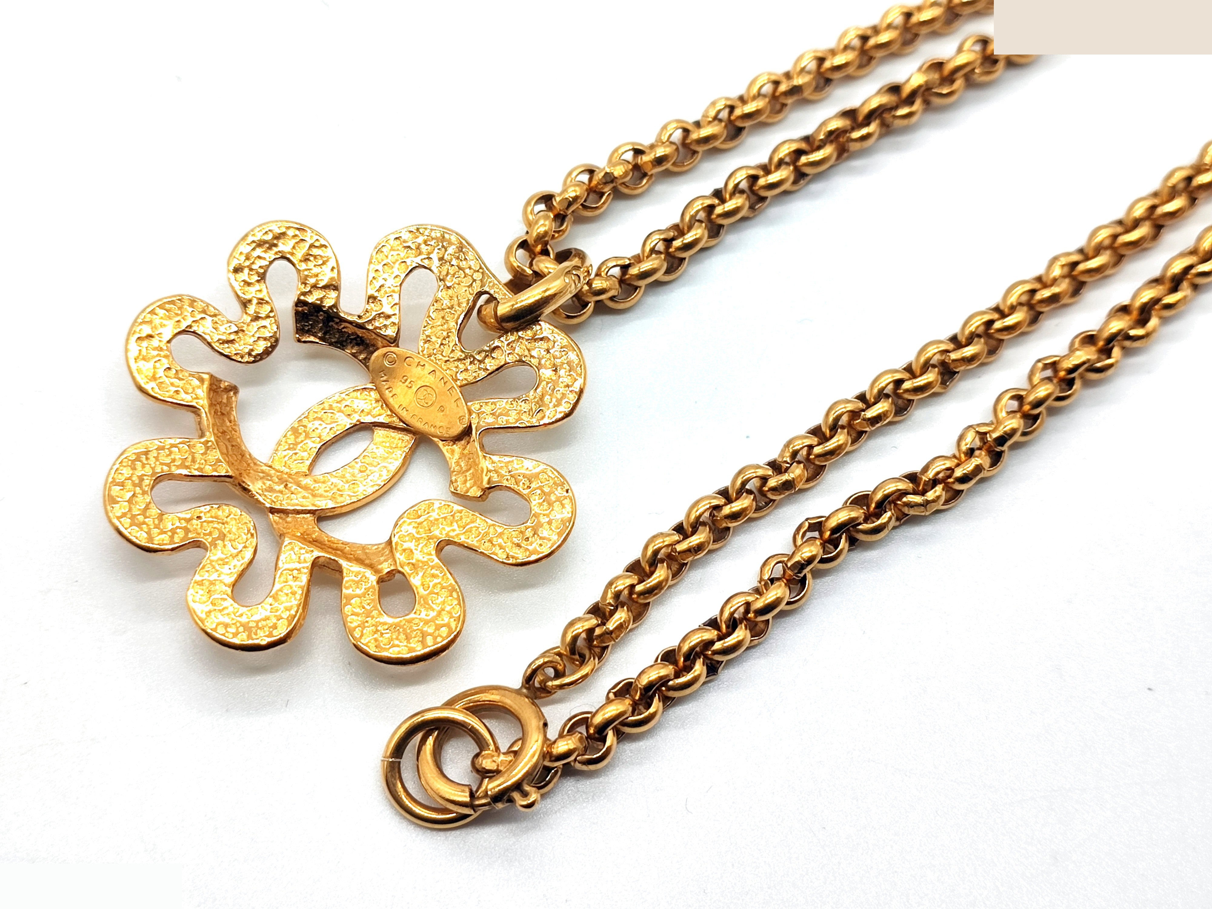 Coco Mark Flower Necklace, 95P, Chain approx. 60cm — view 8