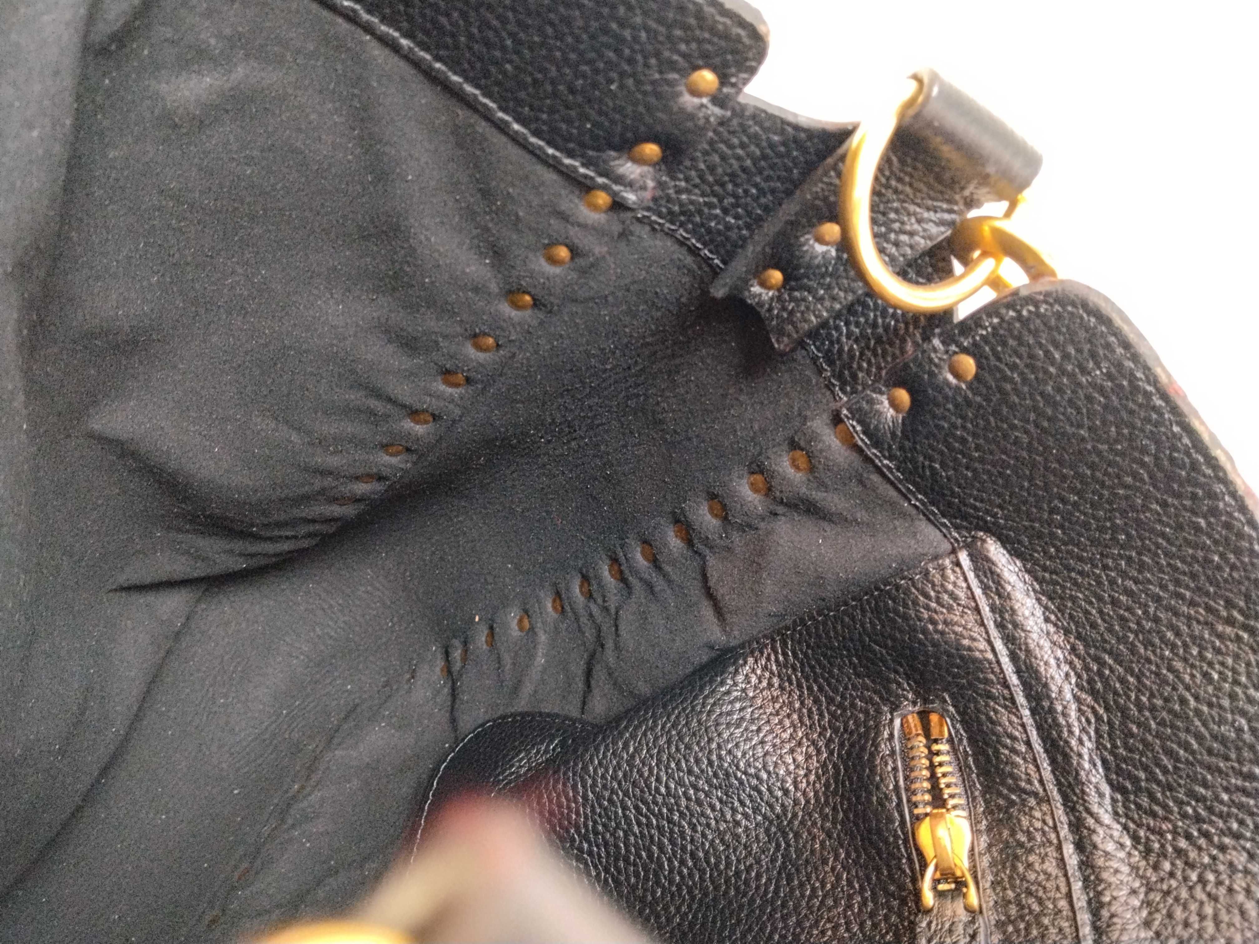 PH - Black Leather Studded Crossbody Bag (Shoulder Bag) — view 9