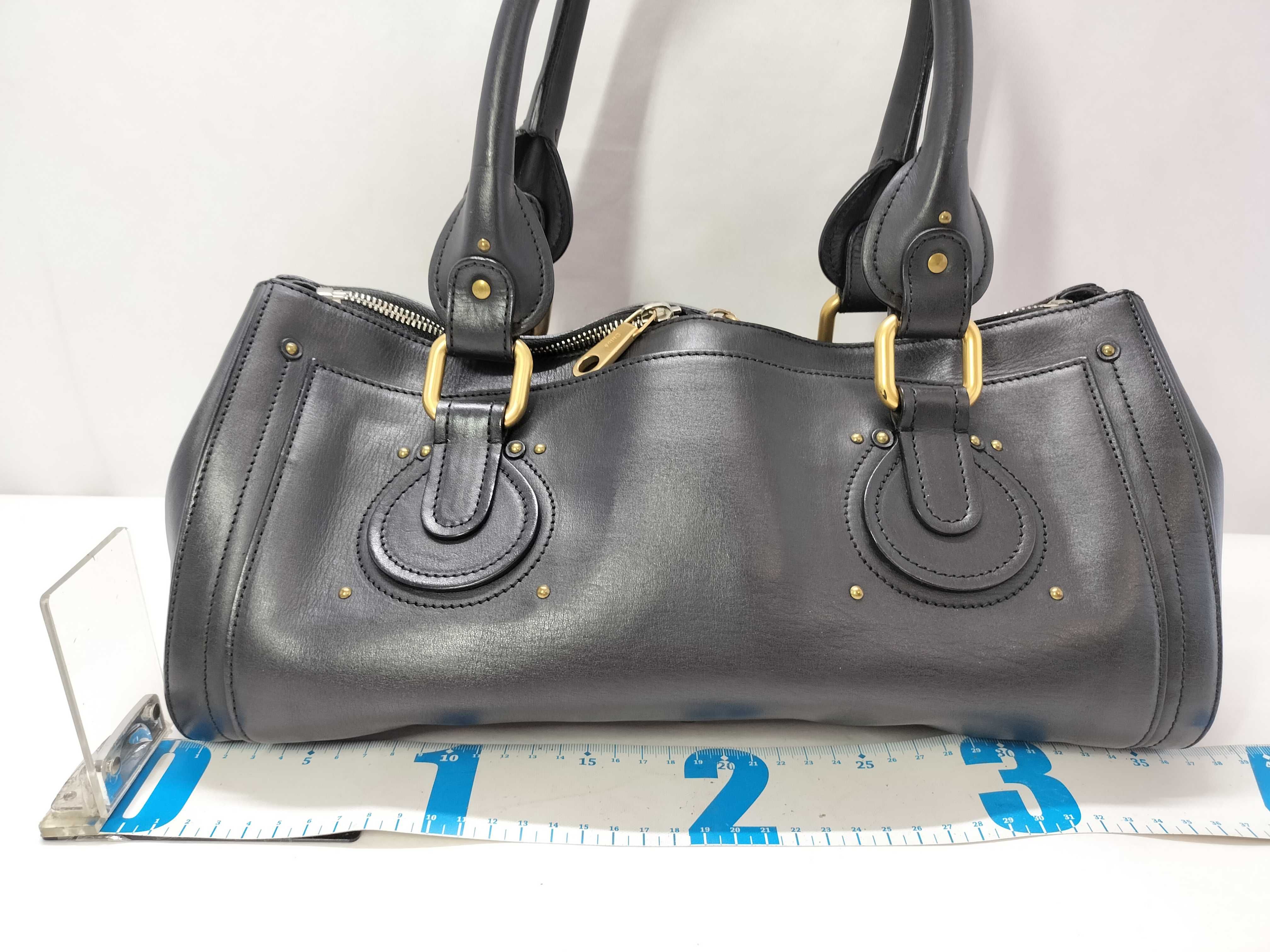 Aurora handbag, black leather — view 2
