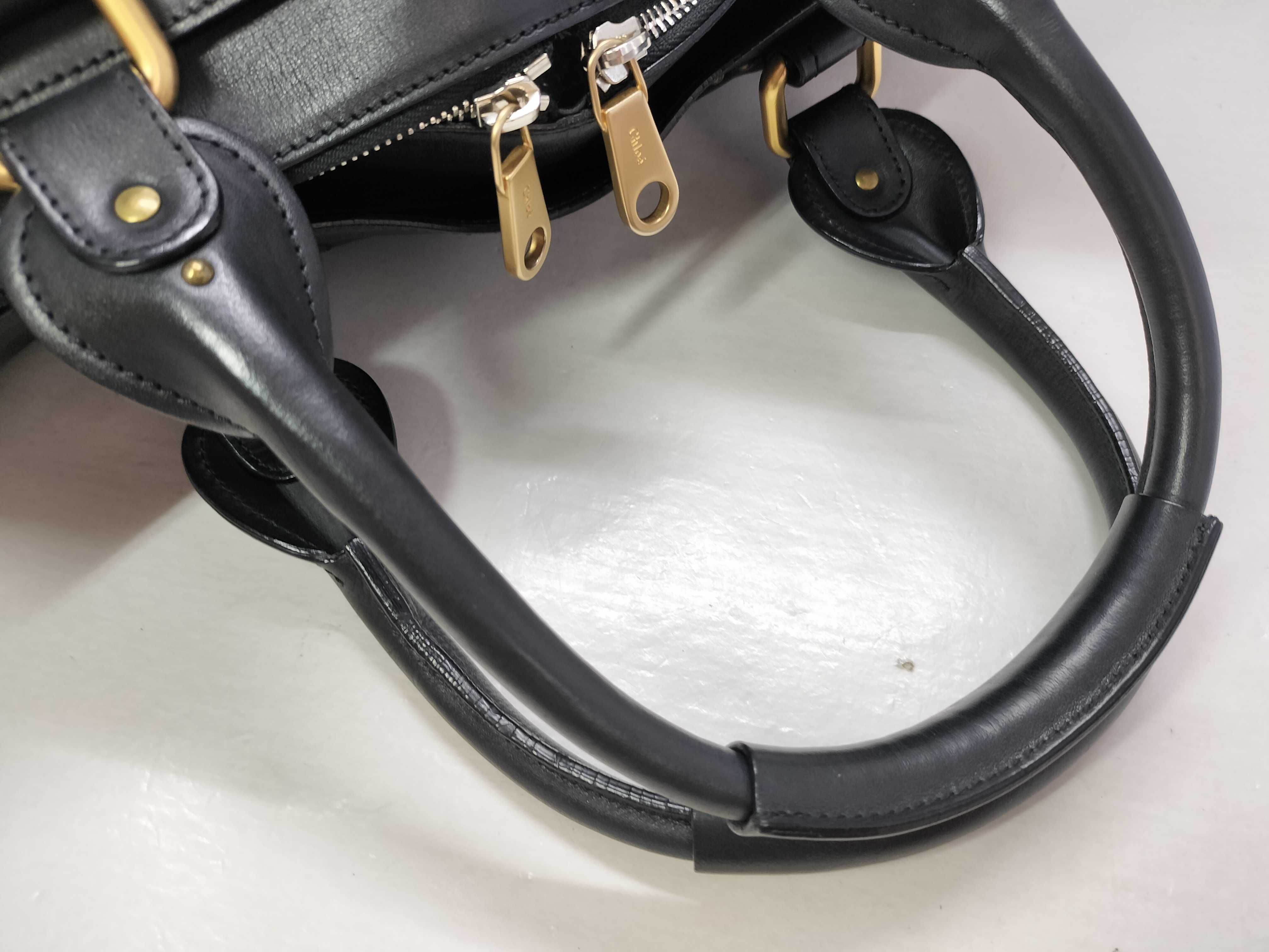 Aurora handbag, black leather — view 3
