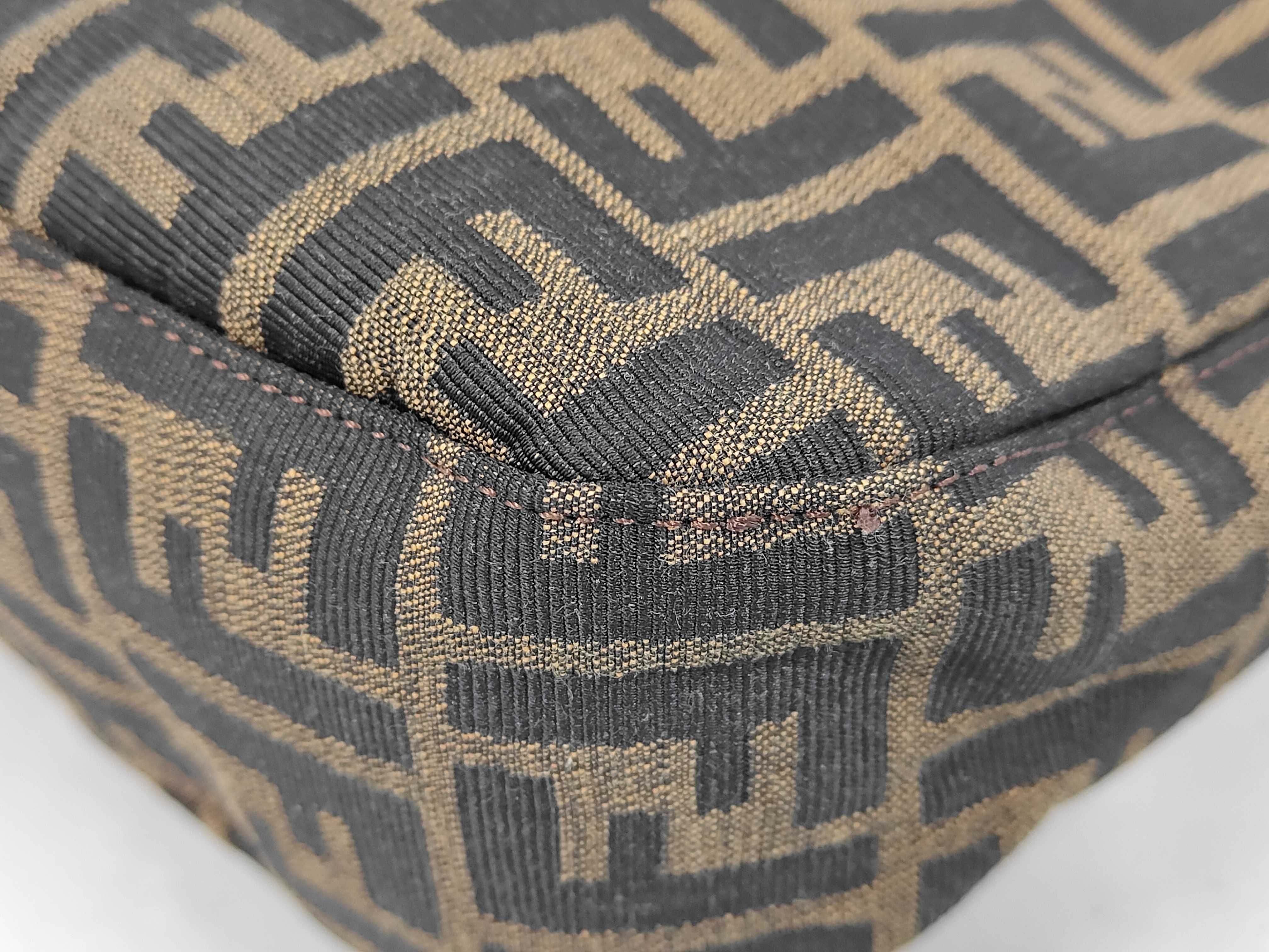 Zucca 8BR037 Dark Brown Canvas Shoulder Bag — view 4