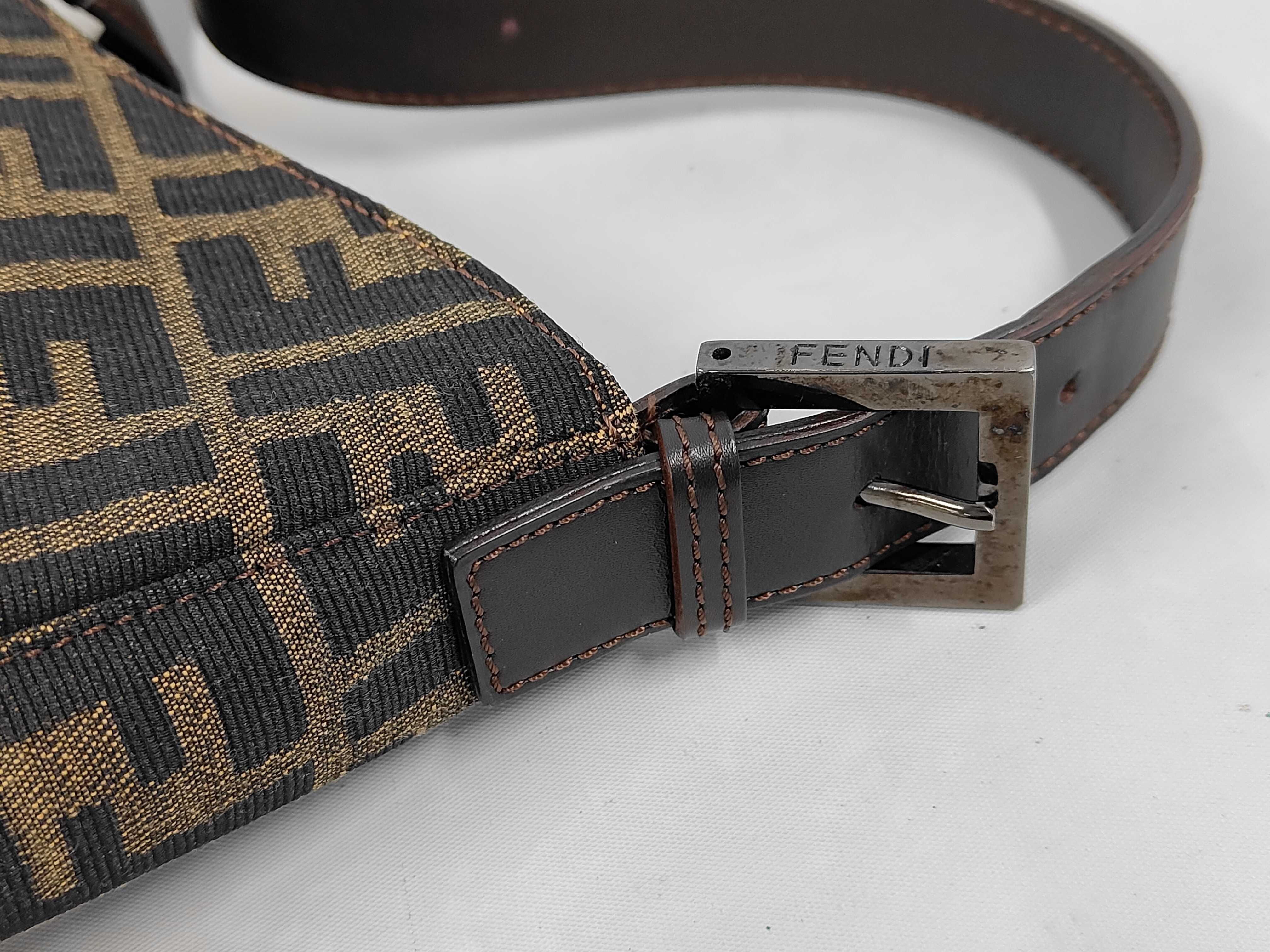 Zucca 8BR037 Dark Brown Canvas Shoulder Bag — view 6