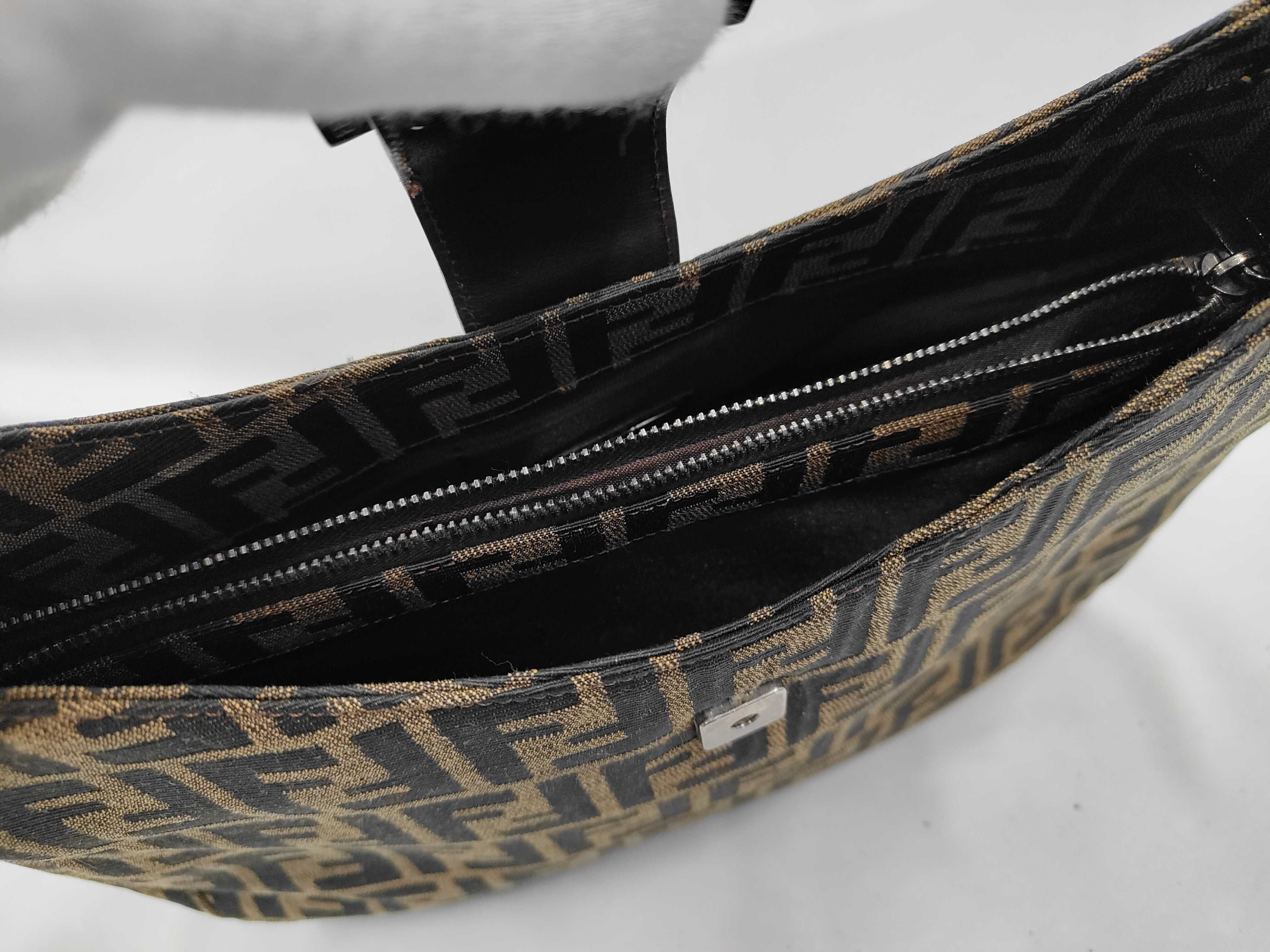Zucca 8BR037 Dark Brown Canvas Shoulder Bag — view 7