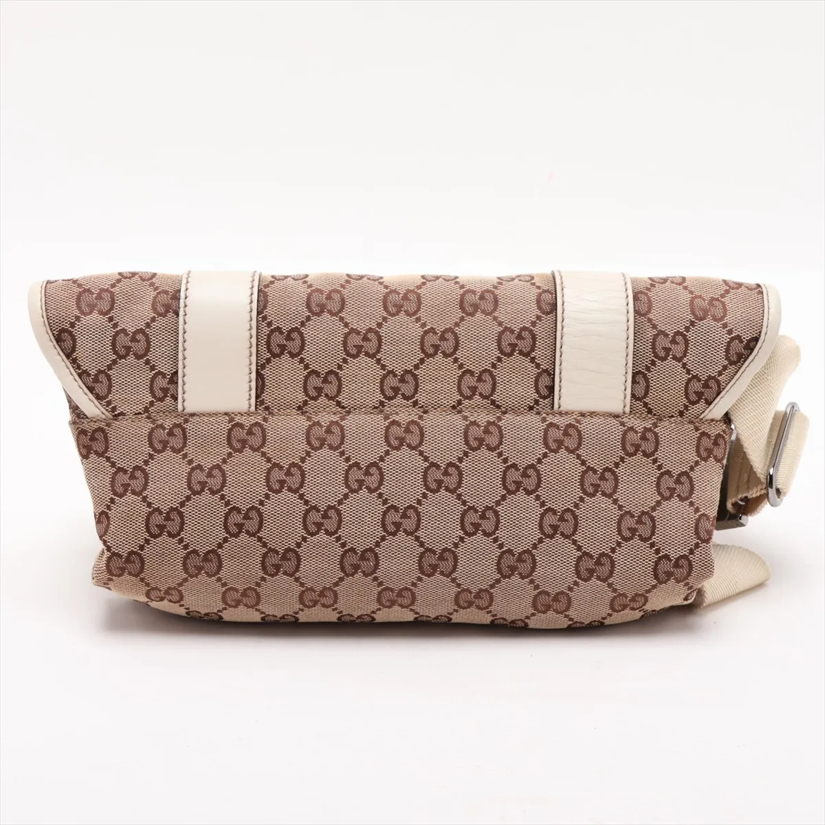 GG Canvas x Leather Waist Pouch Beige 145851 — view 2