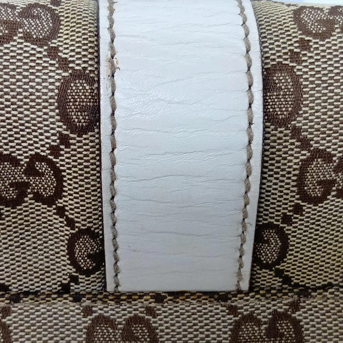 GG Canvas x Leather Waist Pouch Beige 145851 — view 14