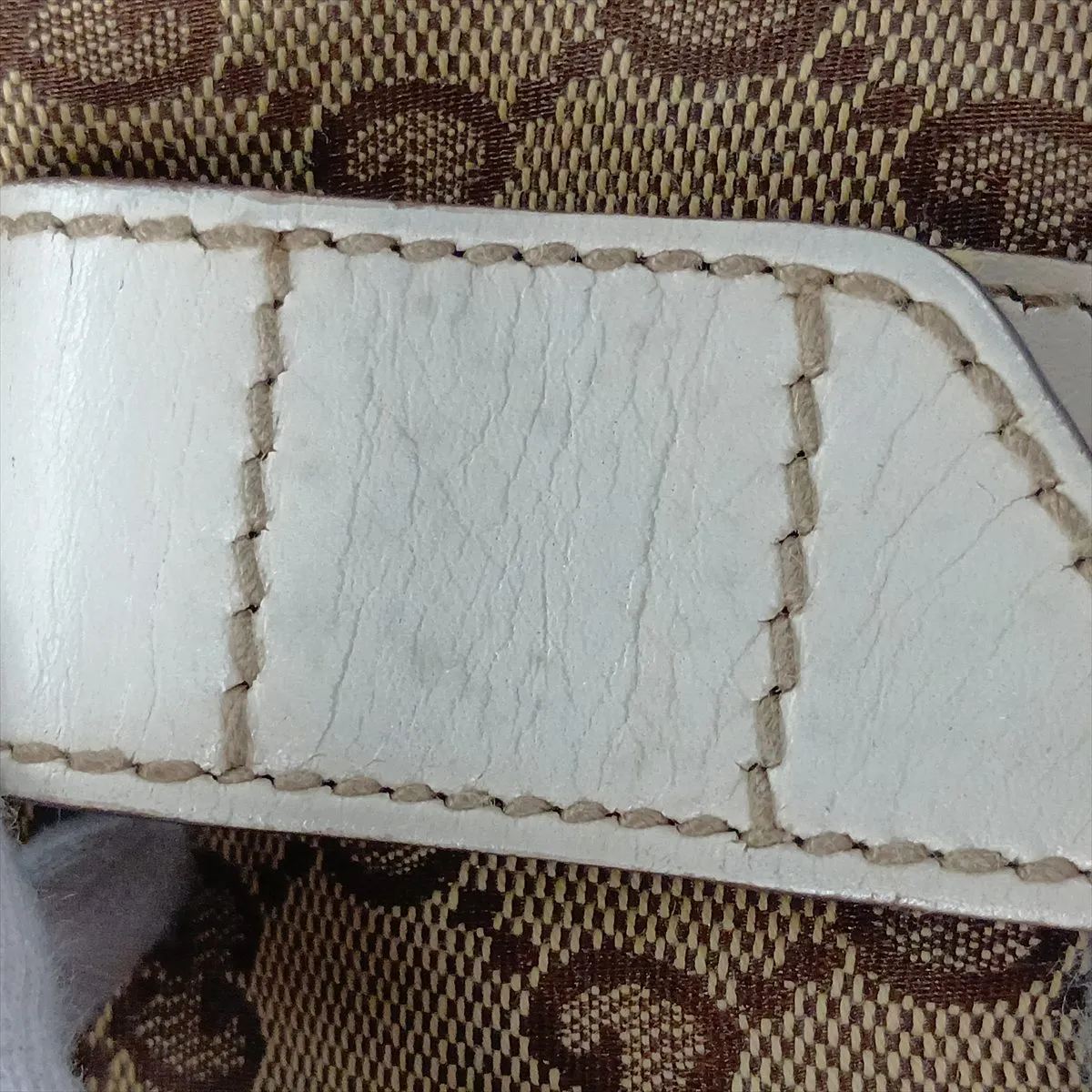 GG Canvas x Leather Waist Pouch Beige 145851 — view 10