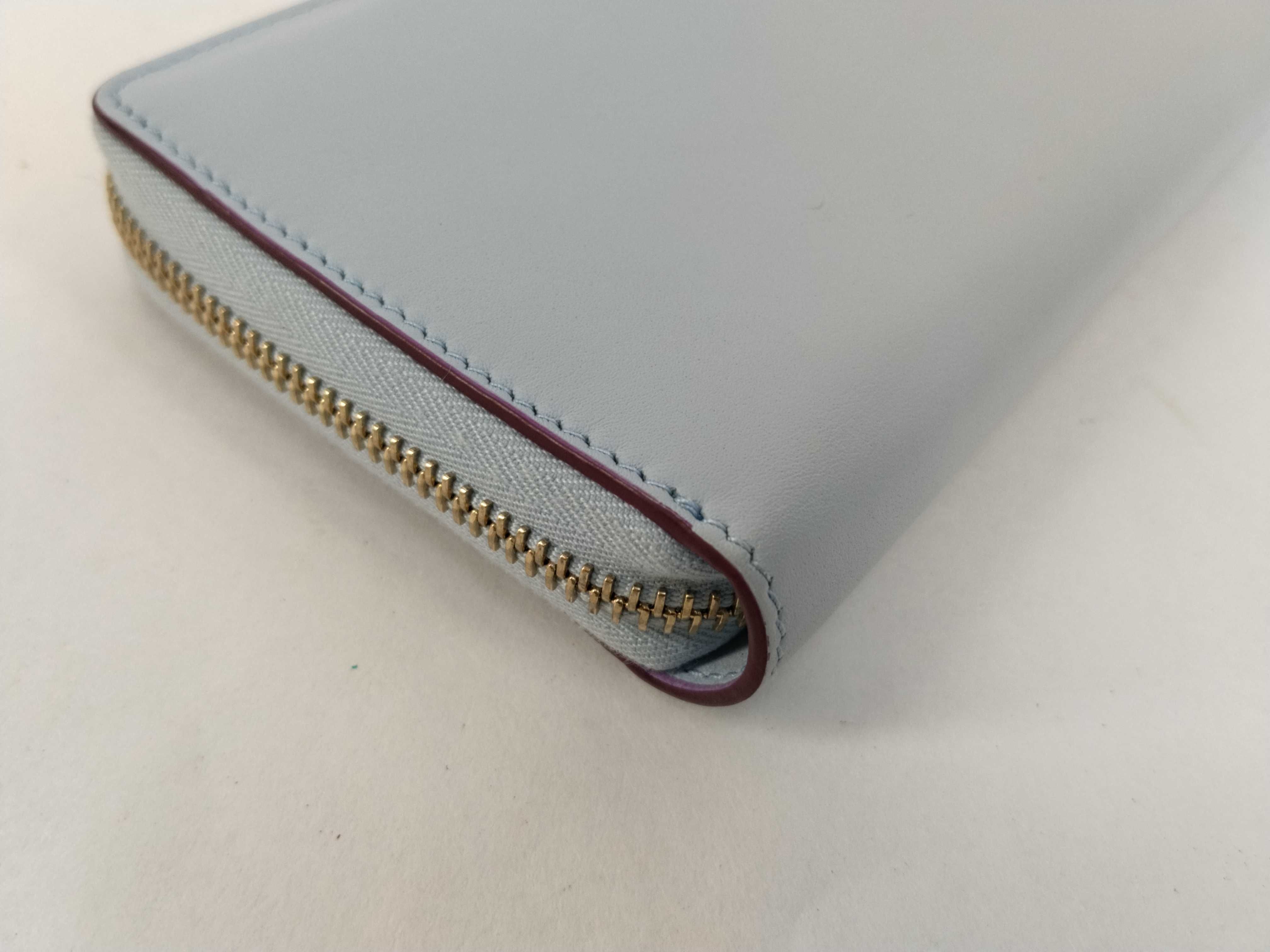 (Gucci) Higuchi Yuko Round Zip Long Wallet, Blue — view 3