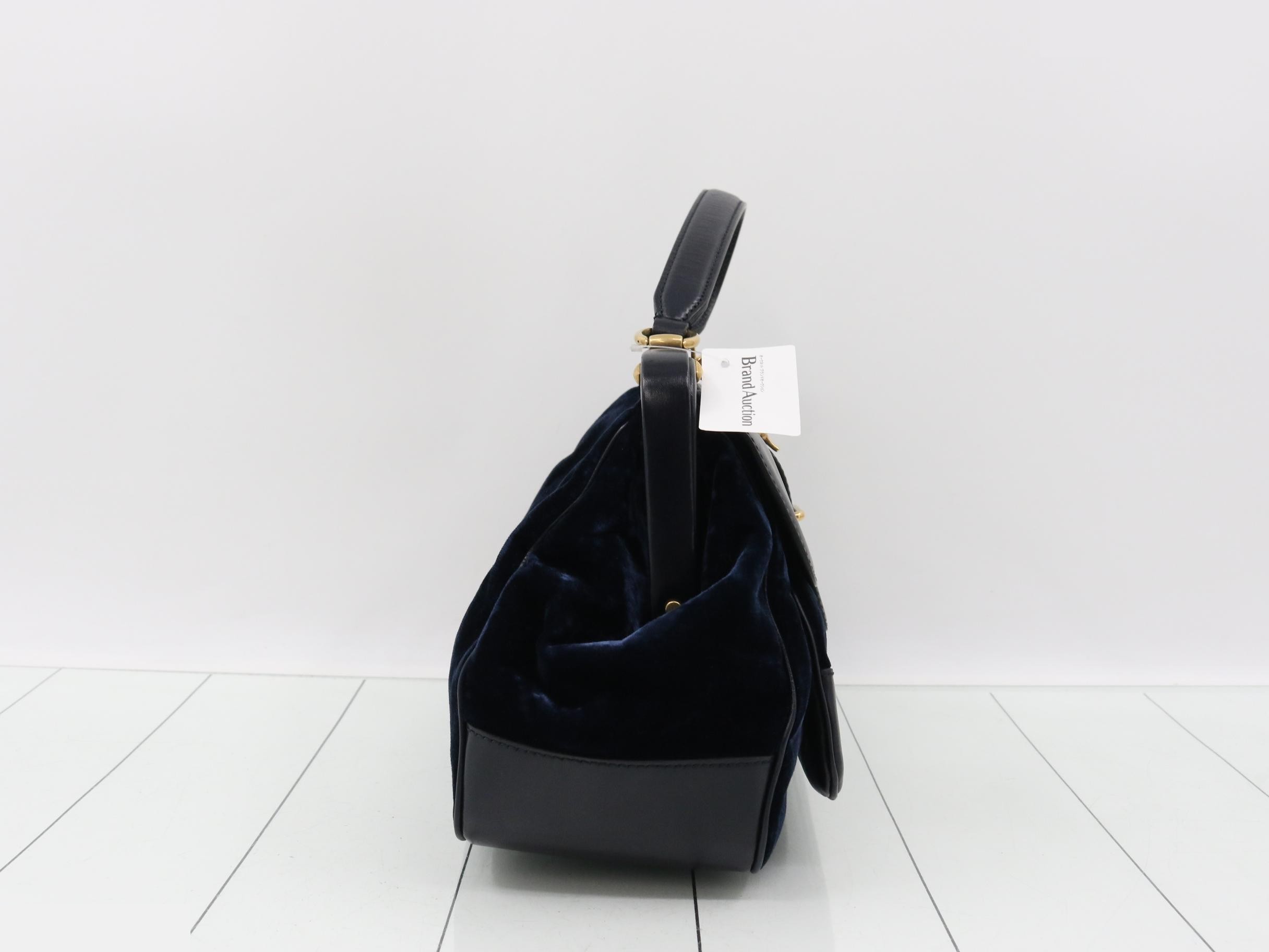 Stirrup Leather Velvet Handbag — view 4