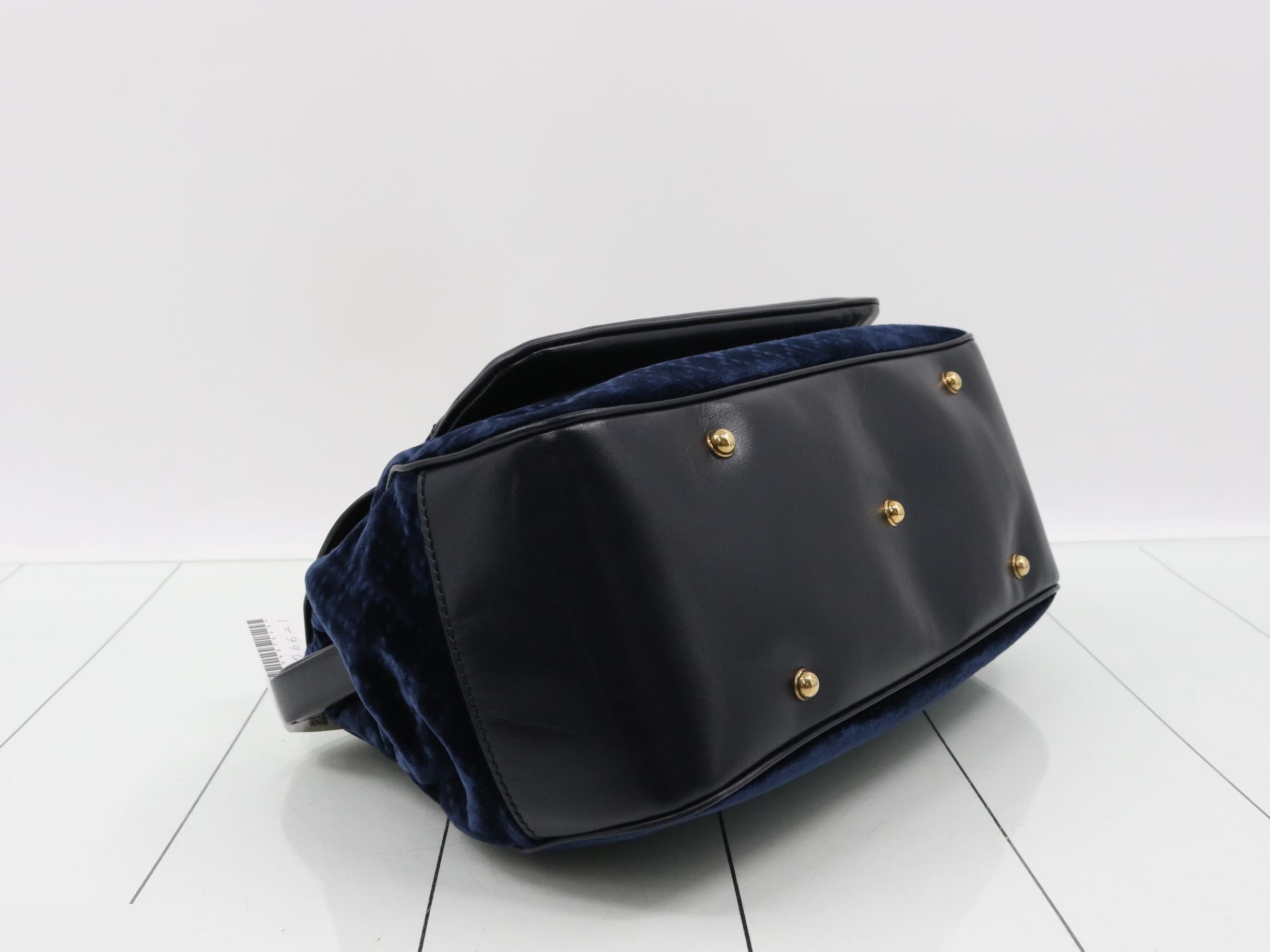 Stirrup Leather Velvet Handbag — view 5