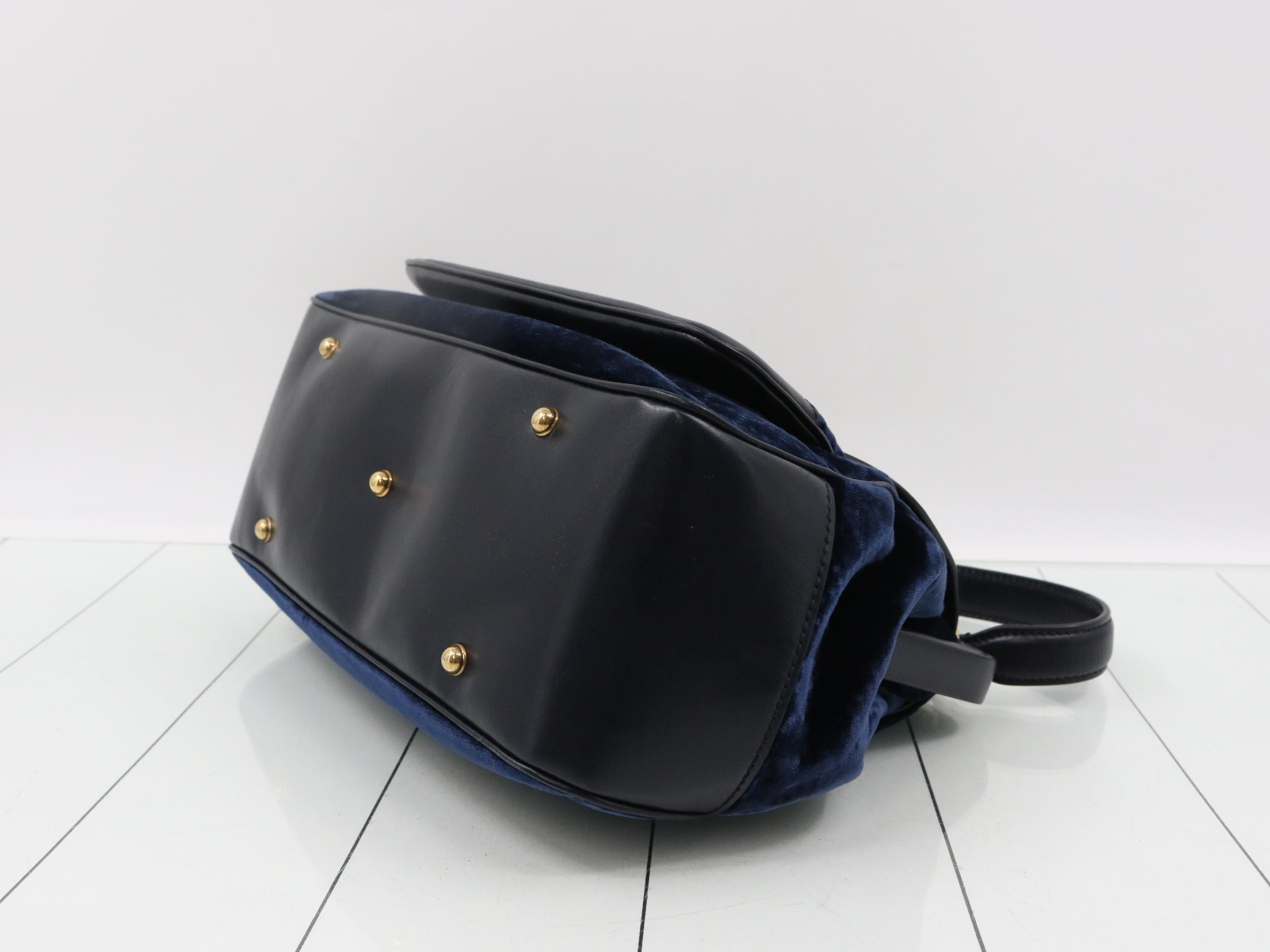 Stirrup Leather Velvet Handbag — view 6
