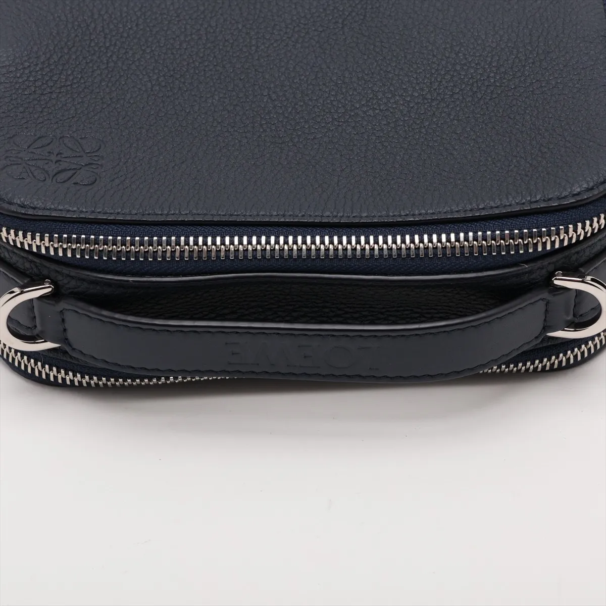 Crossbody Camera Bag Mini Leather Shoulder Bag Navy — view 5