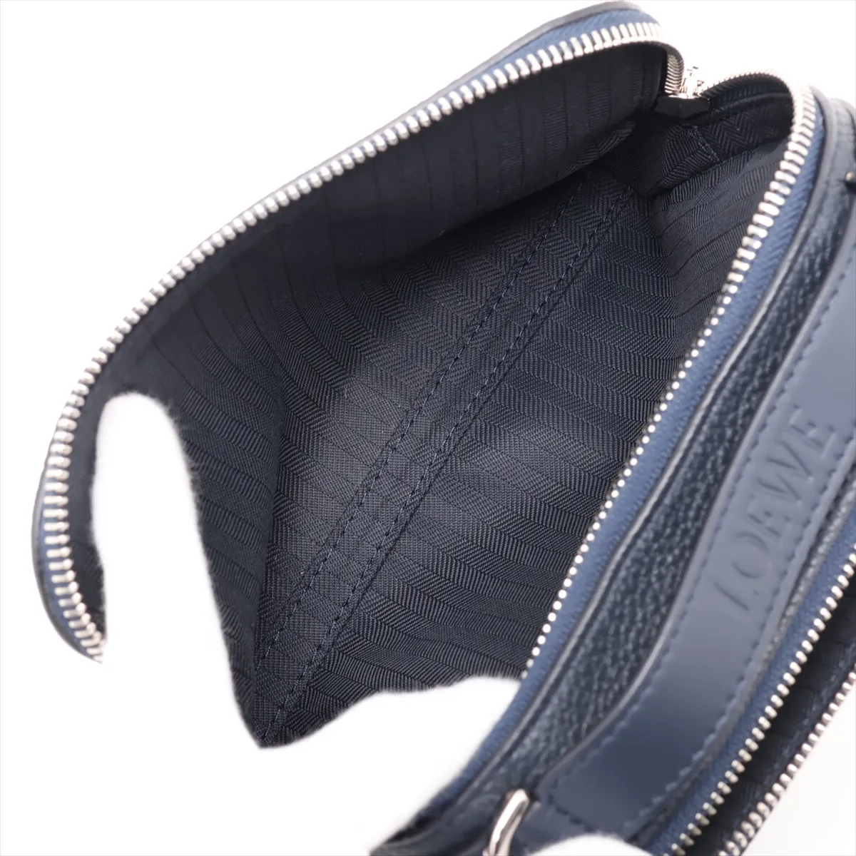 Crossbody Camera Bag Mini Leather Shoulder Bag Navy — view 9